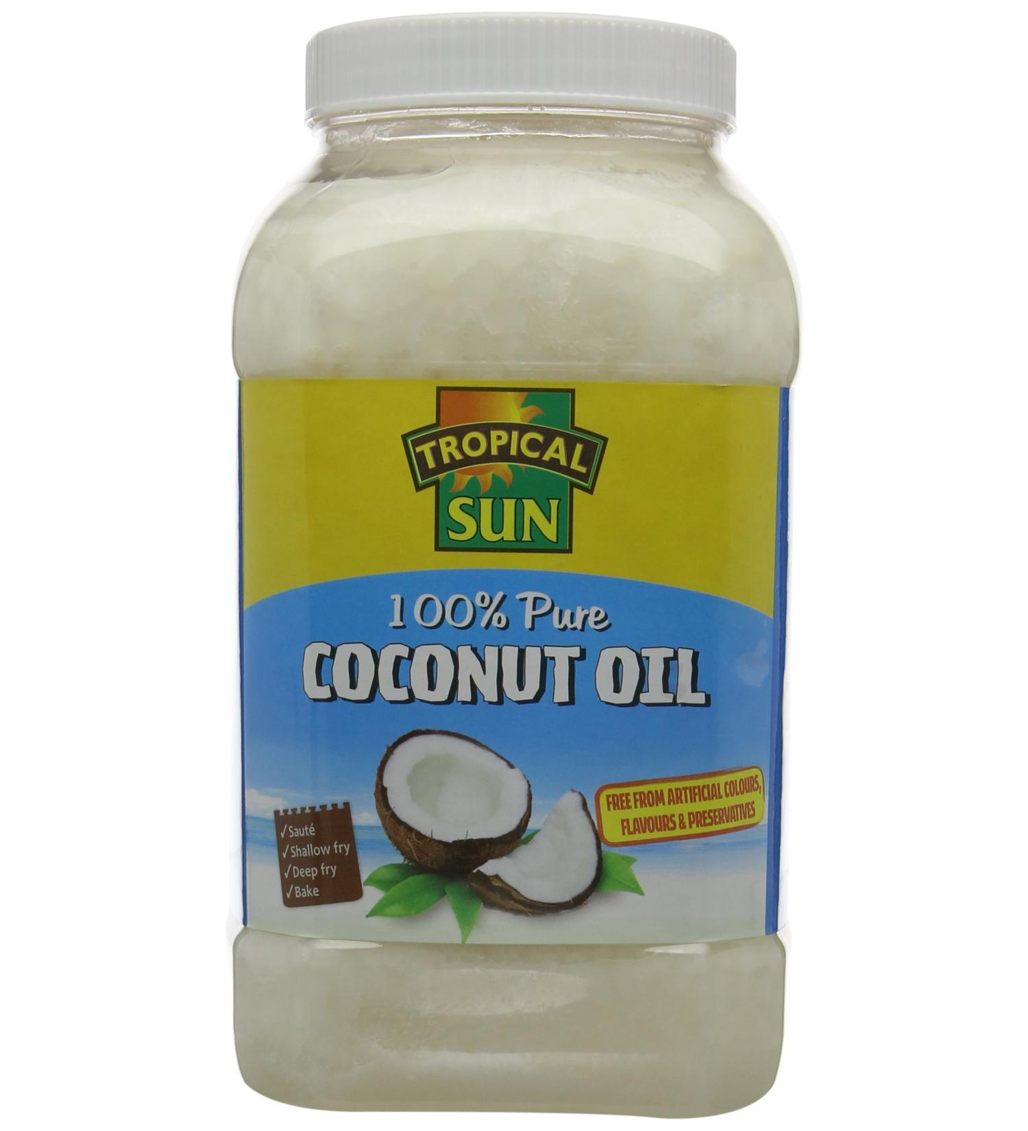 Tropical Sun Coconut Oil 100% Pure 2L - Buy Online on GoSupps.com