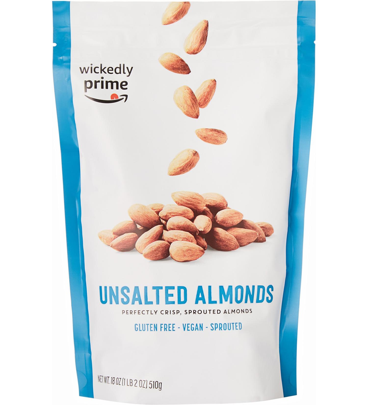 Wickedly Prime Sprouted Almonds - Unsalted, 18 Ounce (1.12 Pound) Pack of 1 - Buy Online on GoSupps.com