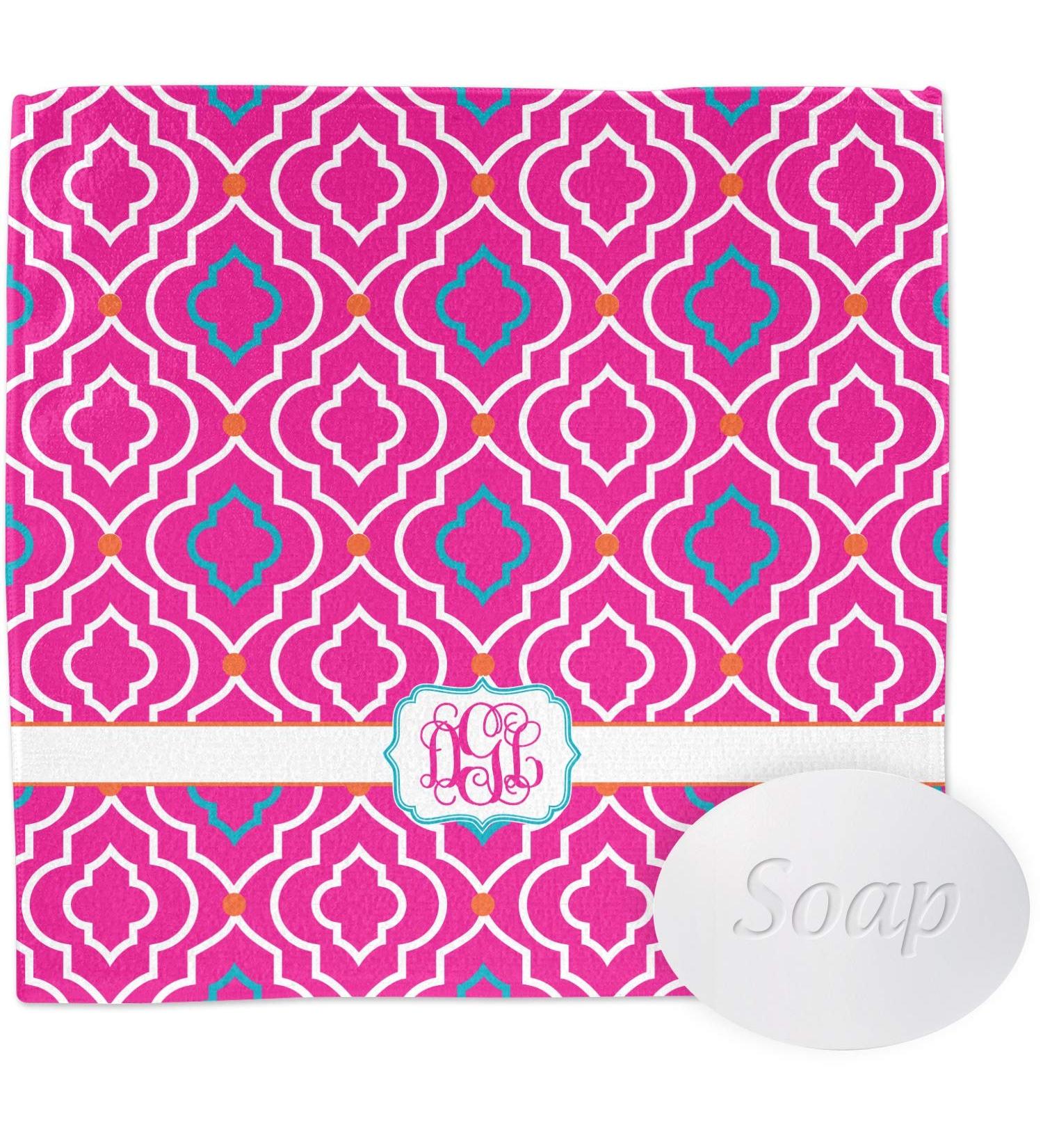 YouCustomizeIt Personalized Colorful Trellis Washcloth