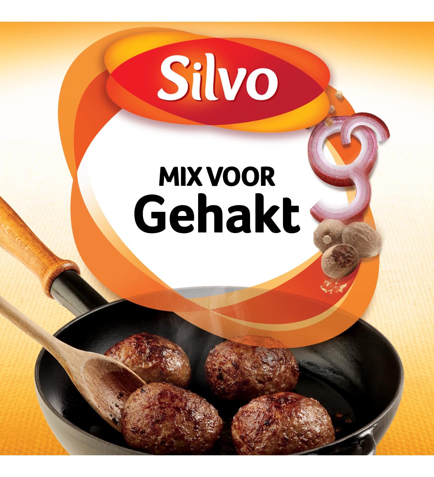 SILVO - Mix for Minced meat 40 grams the original mix for minced meat and tastiest! Ground Beef Spice Mix 40gr (Gehakt) | 6 pack