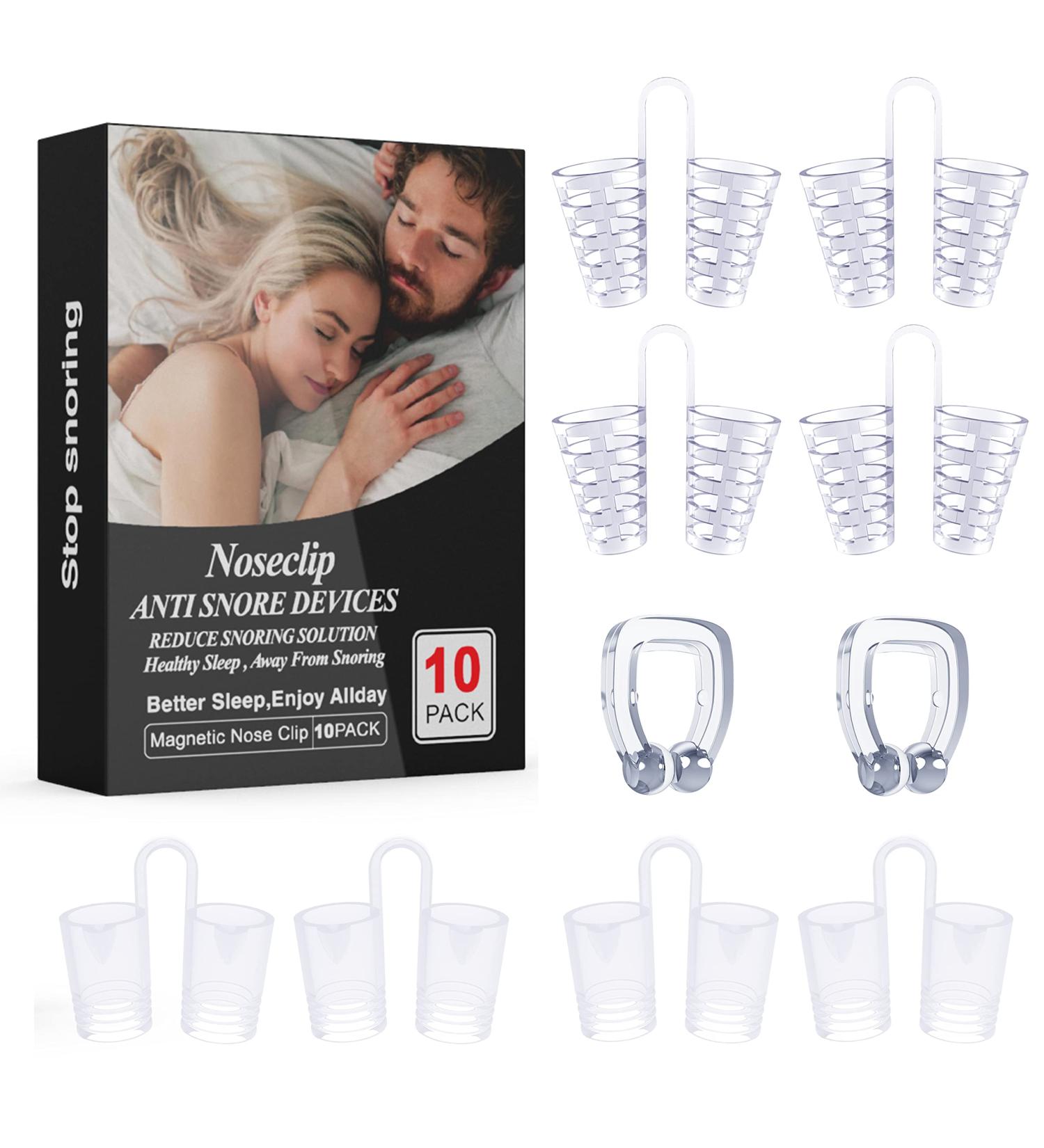 Anti Snoring Magnetic Nose Clips & 8 Nasal Dilators - Snoring Solution for Restful Sleep | Men and Women - Buy Online on GoSupps.com