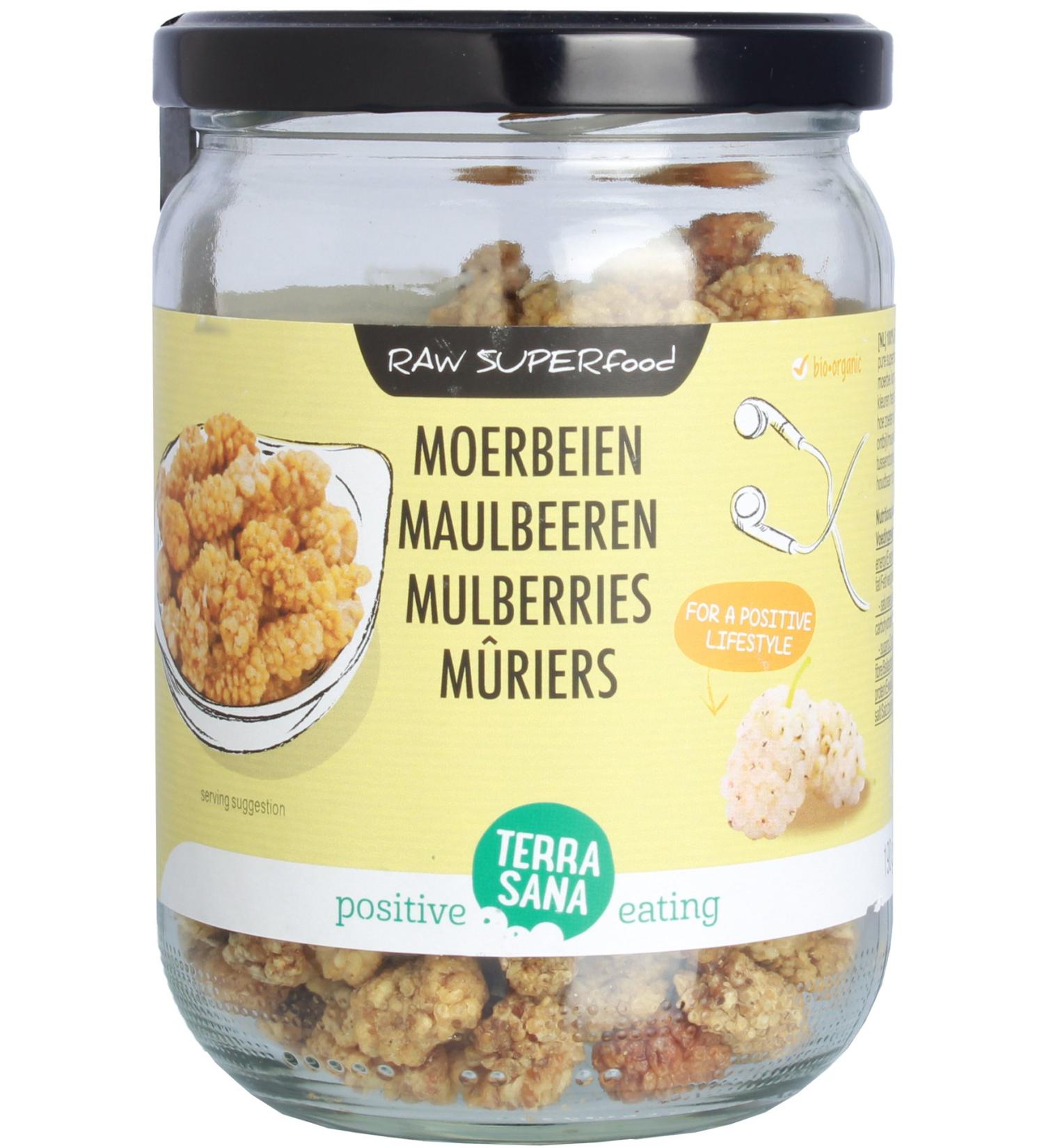 Terrasana Raw moerbei bessen wit in glas 190 gram - Buy Online on GoSupps.com
