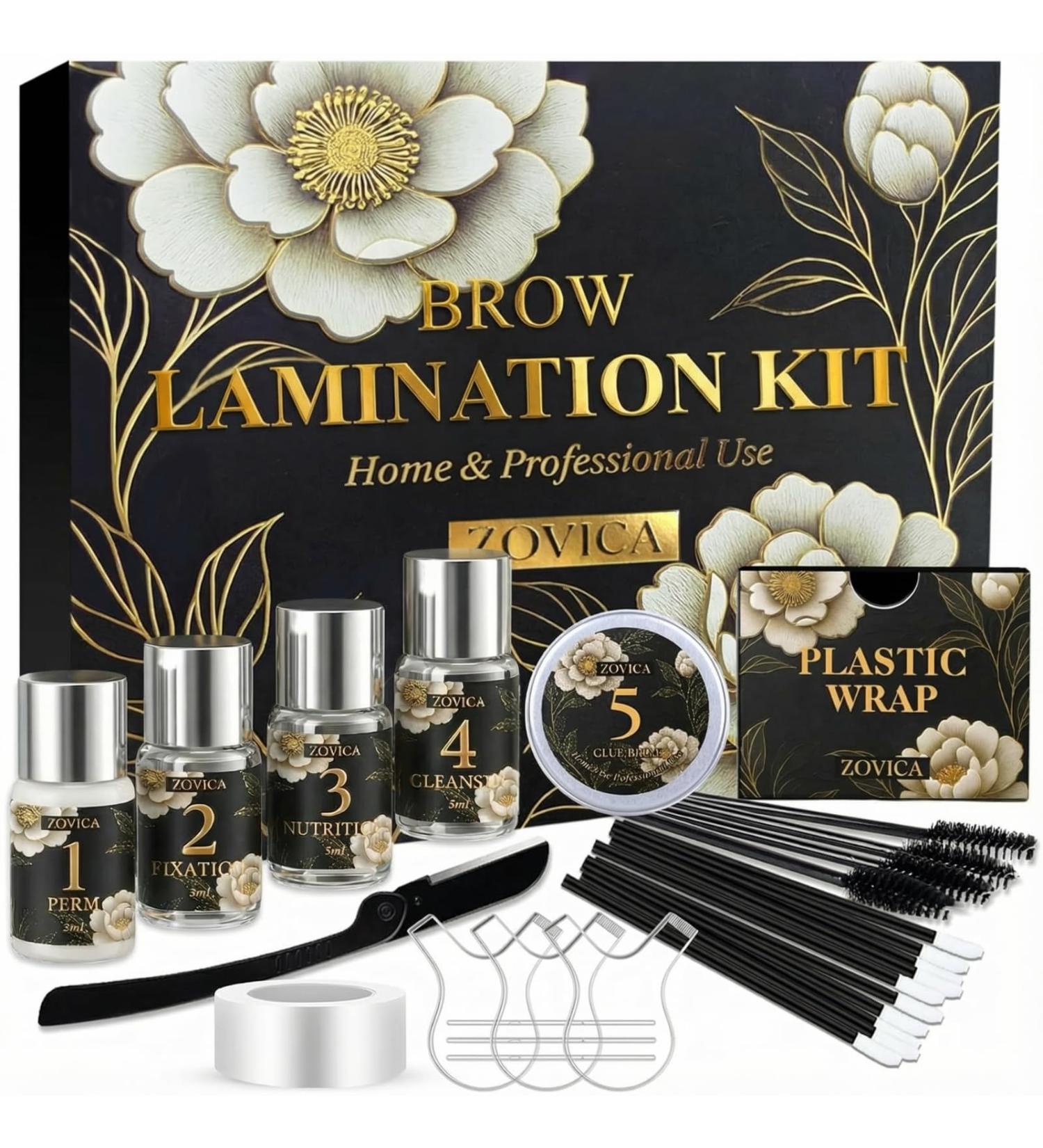 Brow Lamination Kit DIY Eyebrow Lamination Kit for Salon-Quality Results at Home Instant Brow Lift for Fuller Thicker More Beautiful Brows Easy to Use for Professionals & Beginners Gold - Buy Online on GoSupps.com