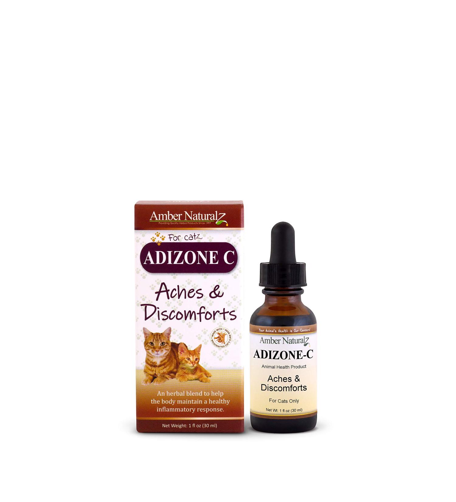 AMBER NATURALZ Adizone C for Cats - 1 Ounce - Aches & Discomfort Relief - Buy Online on GoSupps.com