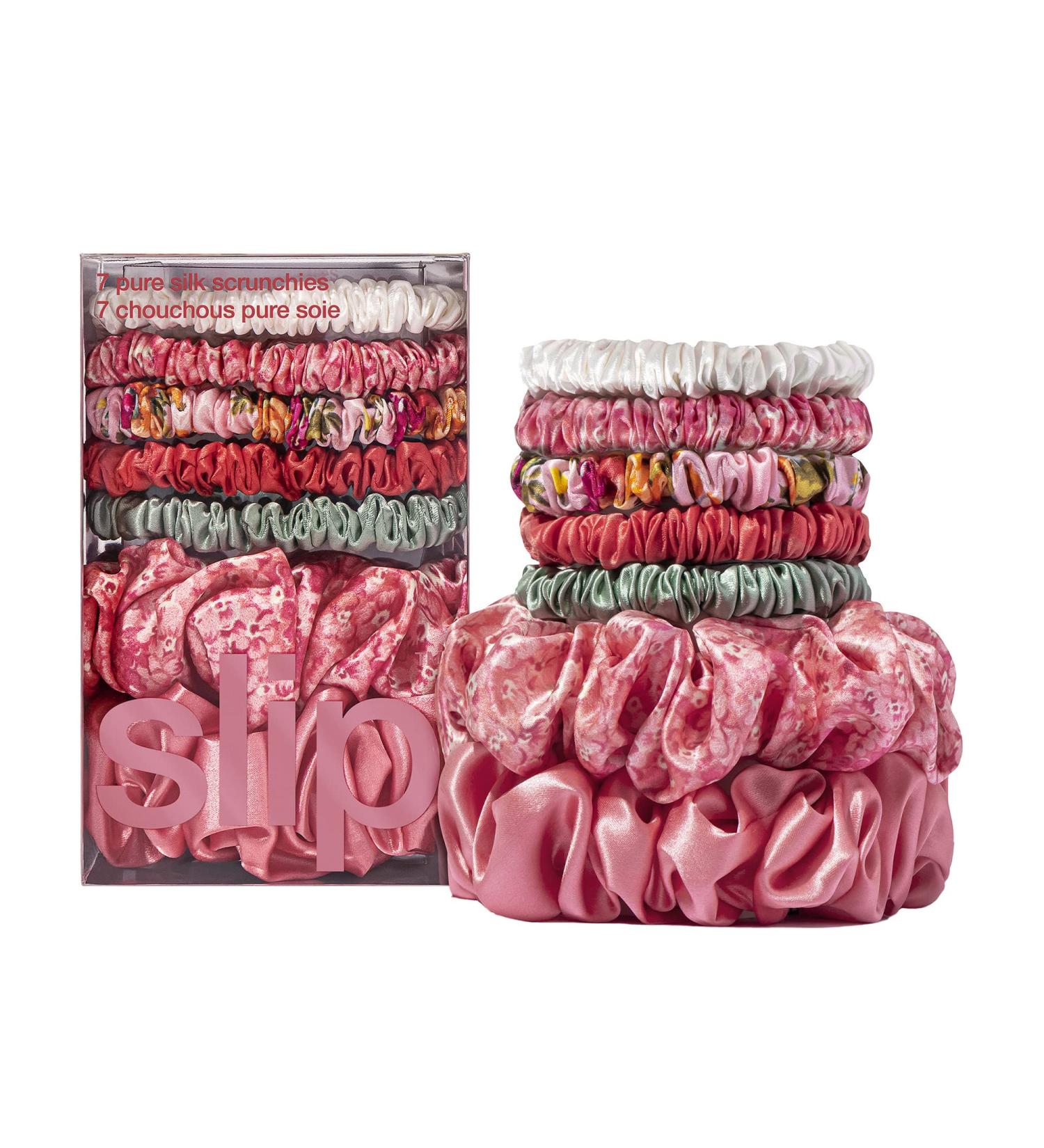 Slip Silk Daisy Set - 100% Pure 22 Momme Mulberry Silk Scrunchies for Women - 7 Hair-Friendly + Luxurious Elastic Scrunchies - Buy Online on GoSupps.com