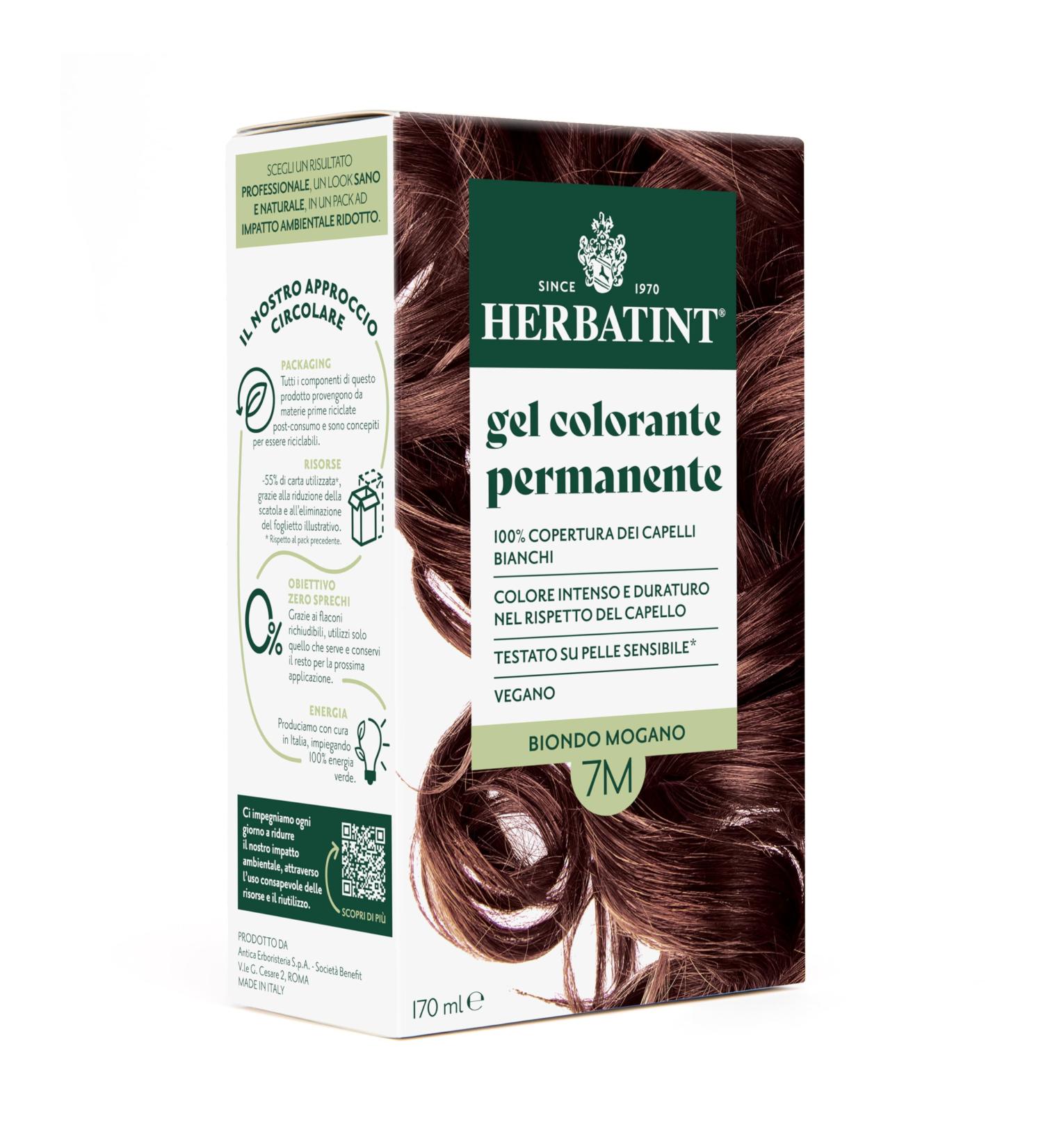  Herbatint Herbatint Permanent Hair Colour Gel 7M Mahogany Blonde - 170ml | Ammonia-Free 100% White Hair Coverage | for Sensitive Skin with 8 Organic Natural Extracts - Buy Online on GoSupps.com