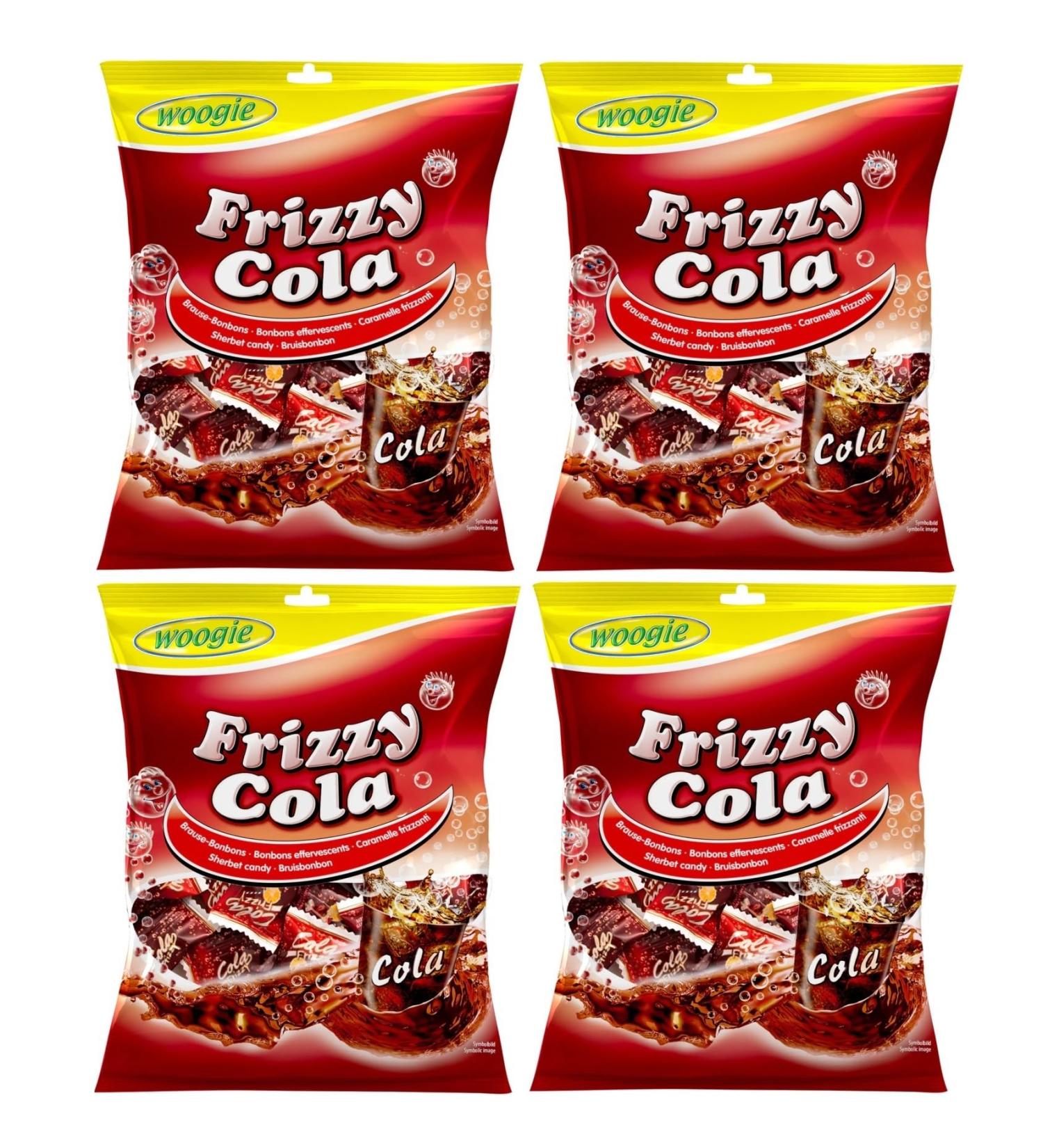 Woogie Frizzy Cola Fizzy Candies - Hard Caramels with Cola Flavor | 4 x 170g - Shop Internationally! - Buy Online on GoSupps.com
