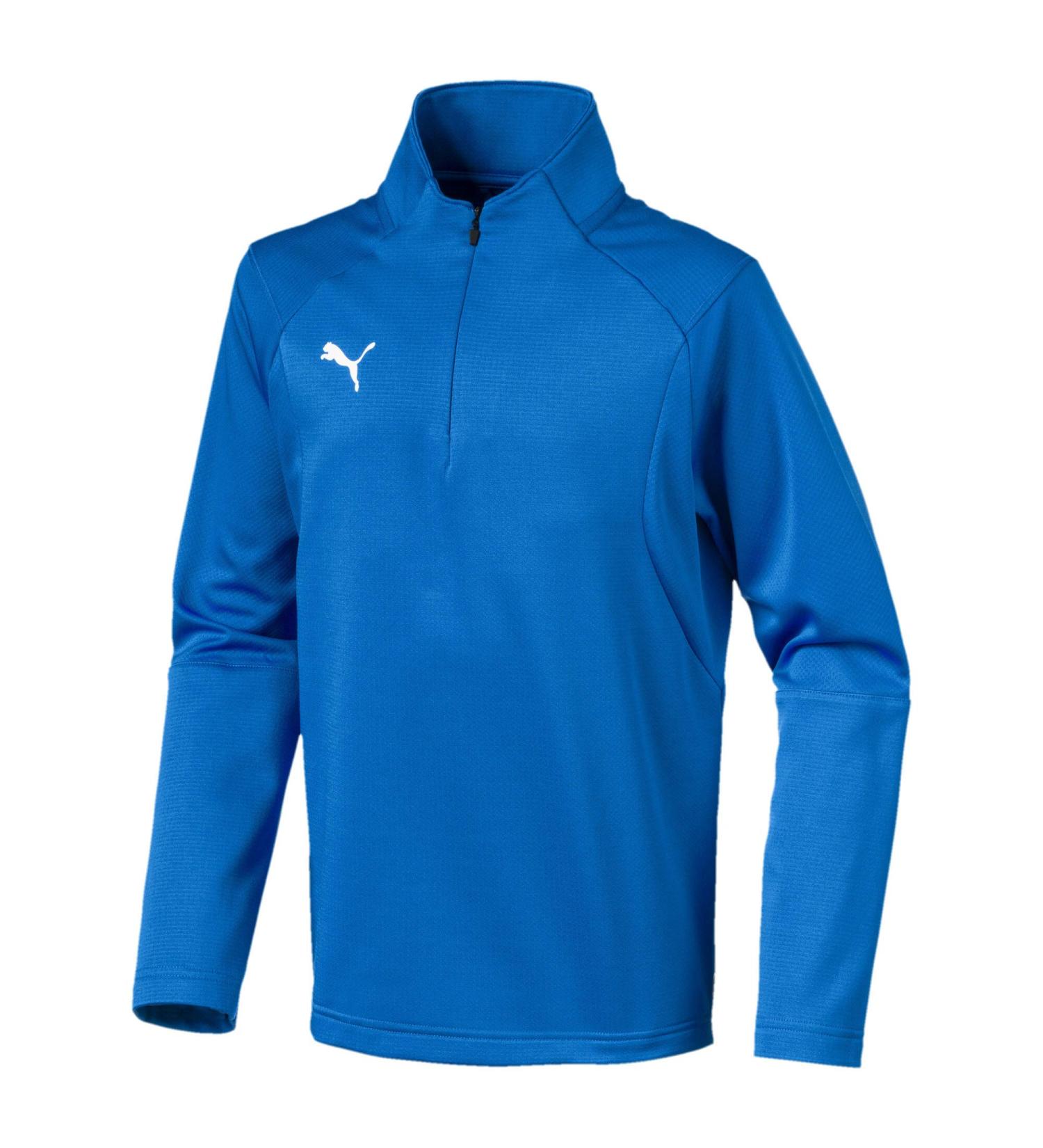 PUMA Unisex Kids Liga Training 1/4 Zip Top Sweater - Electric Blue Lemonade & White | Fast International Shipping - Buy Online on GoSupps.com