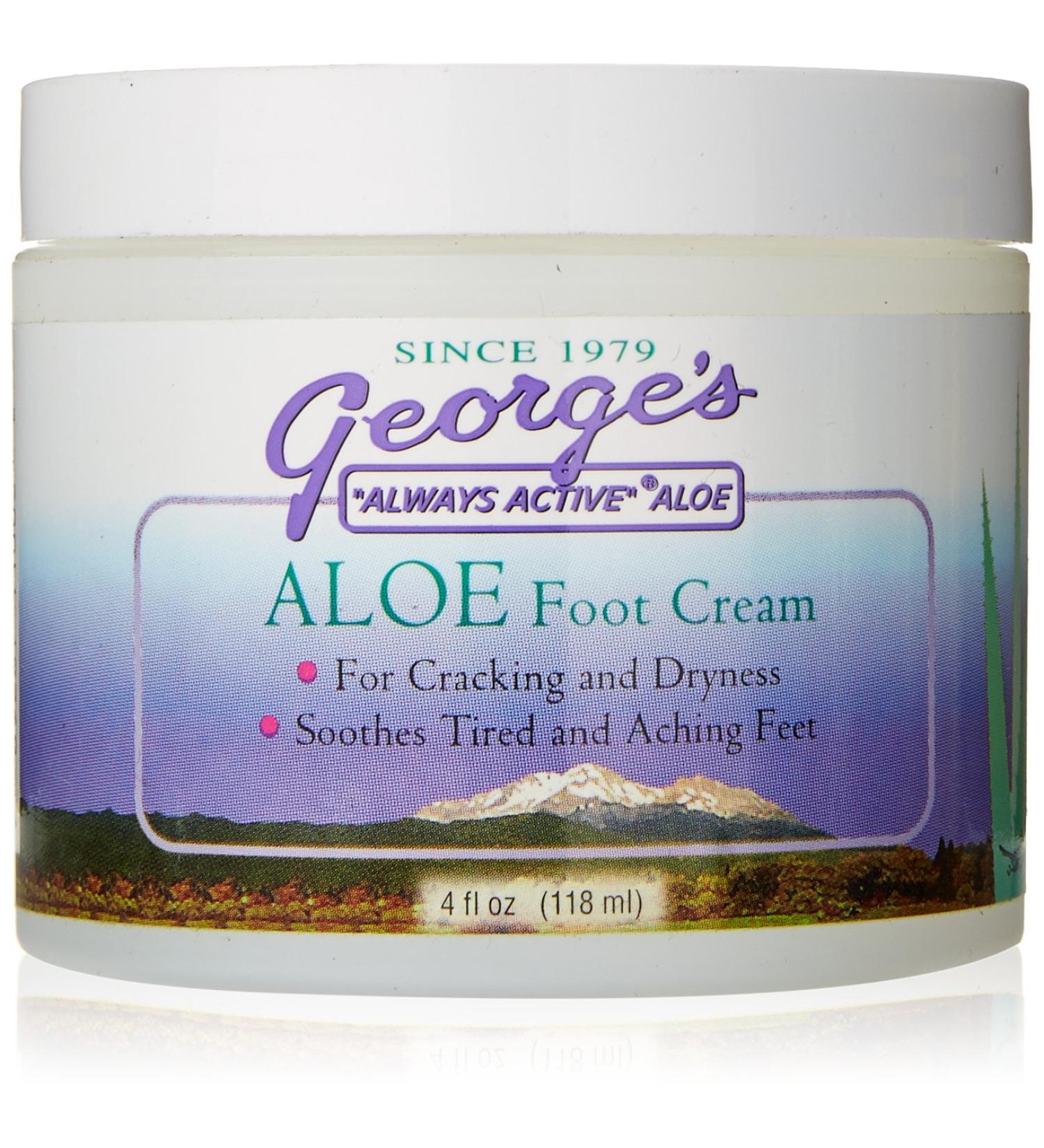 Georges Aloe Foot Cream 4 oz - Best Soothing Moisturizer for Healthy Feet | Buy Internationally - Buy Online on GoSupps.com