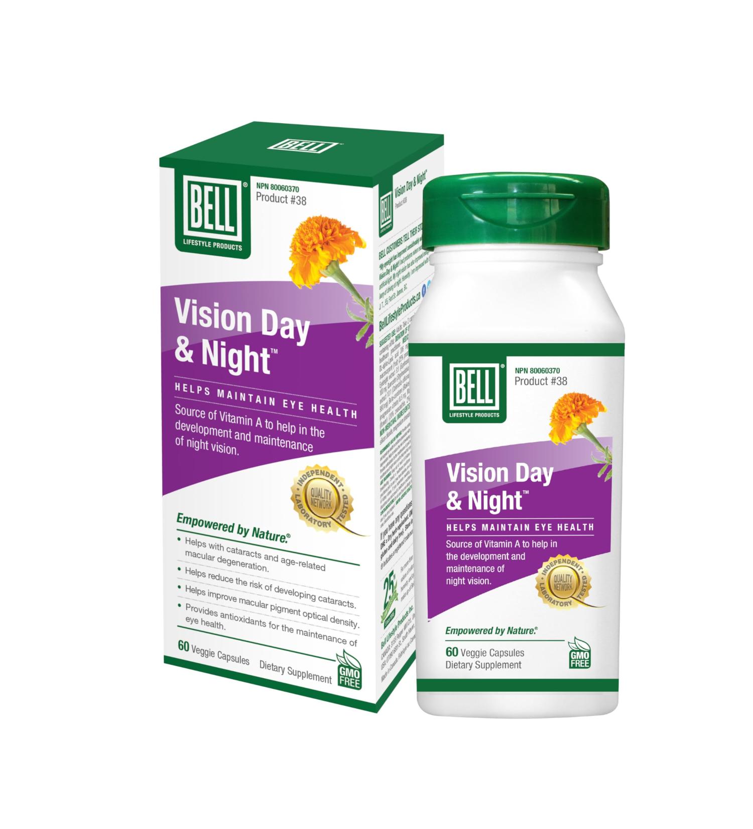Bell Vision Day & Night - Features a variety of natural ingredients that help support eye health. Bell Vision Day & Night 60 Capsules - Buy Online on GoSupps.com