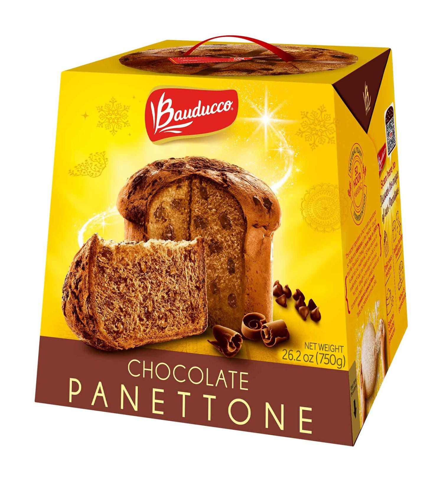 Bauducco Panettone Chocolate 26.2oz - Traditional Italian Recipe for a Moist & Fresh Holiday Cake - Buy Online on GoSupps.com