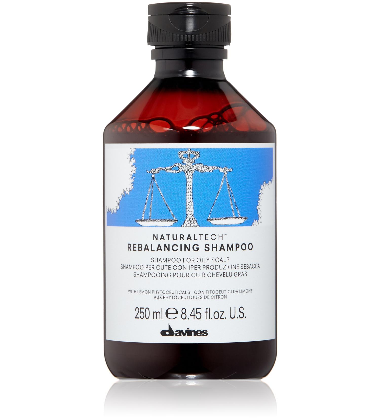 Davines Naturaltech REBALANCING Shampoo - Gently Cleanses Scalp, Controls Excess Sebum, Adds Shine - 8.45 fl oz - Buy Online on GoSupps.com
