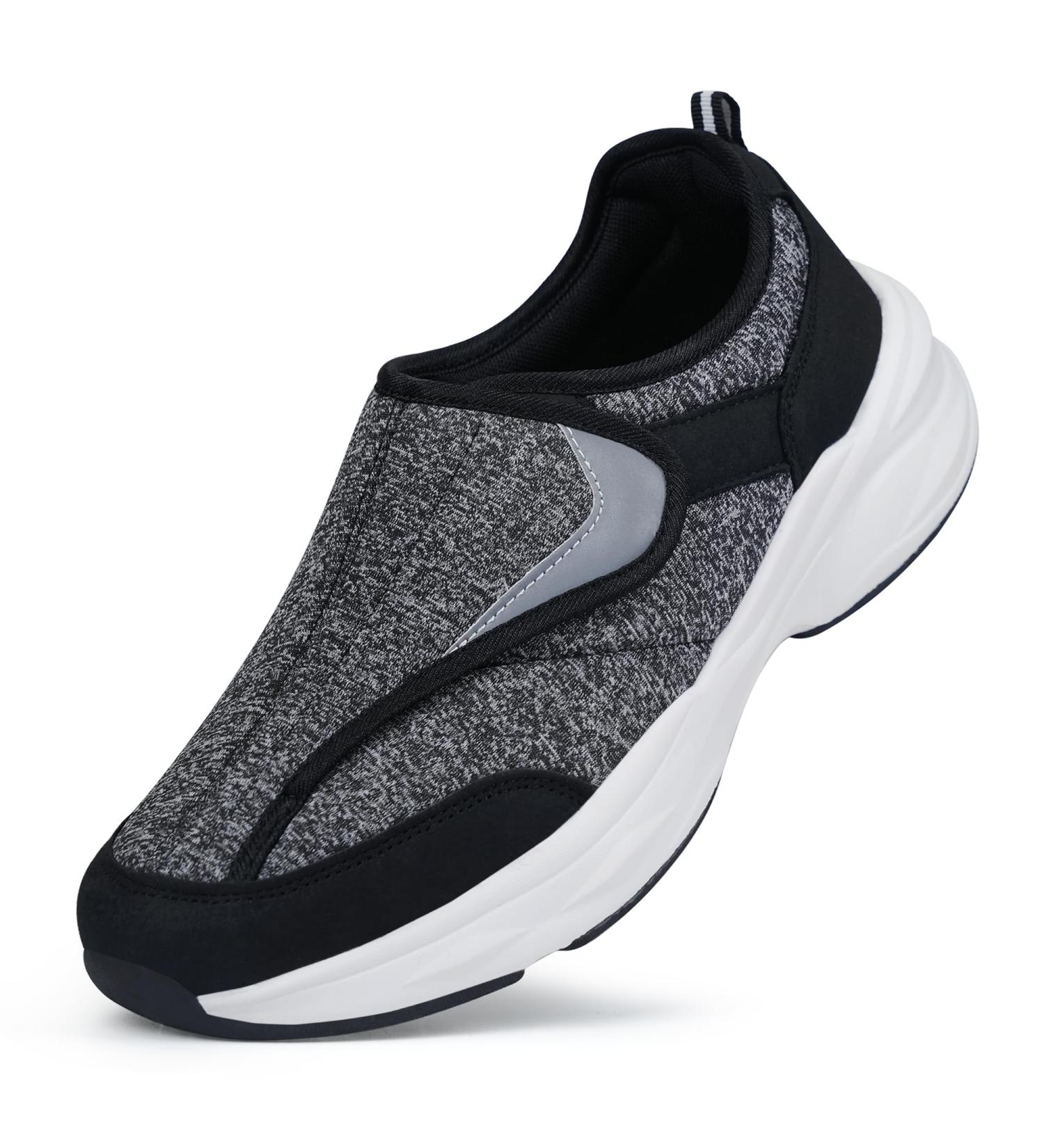 Ortho+rest Men's Diabetic Shoes for Swollen Feet | Arch Support Orthopedic Sneakers - Size 12 Black - Buy Online on GoSupps.com