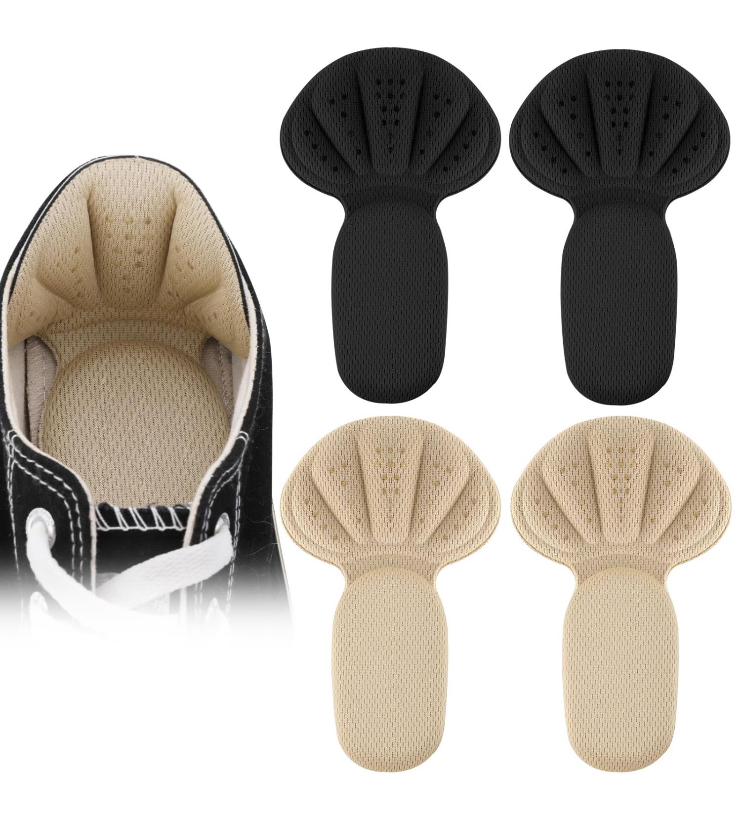 Sponge Heel Cushion Heel Grips Shoes Pads Self-Adhesive Heel Cushion Inserts for Shoe Too Big Soft Mesh Heel Grips Pads Thick Back Insoles Anti Blister Shoe Liners Heel Protectors (Black&Nude) - Buy Online on GoSupps.com