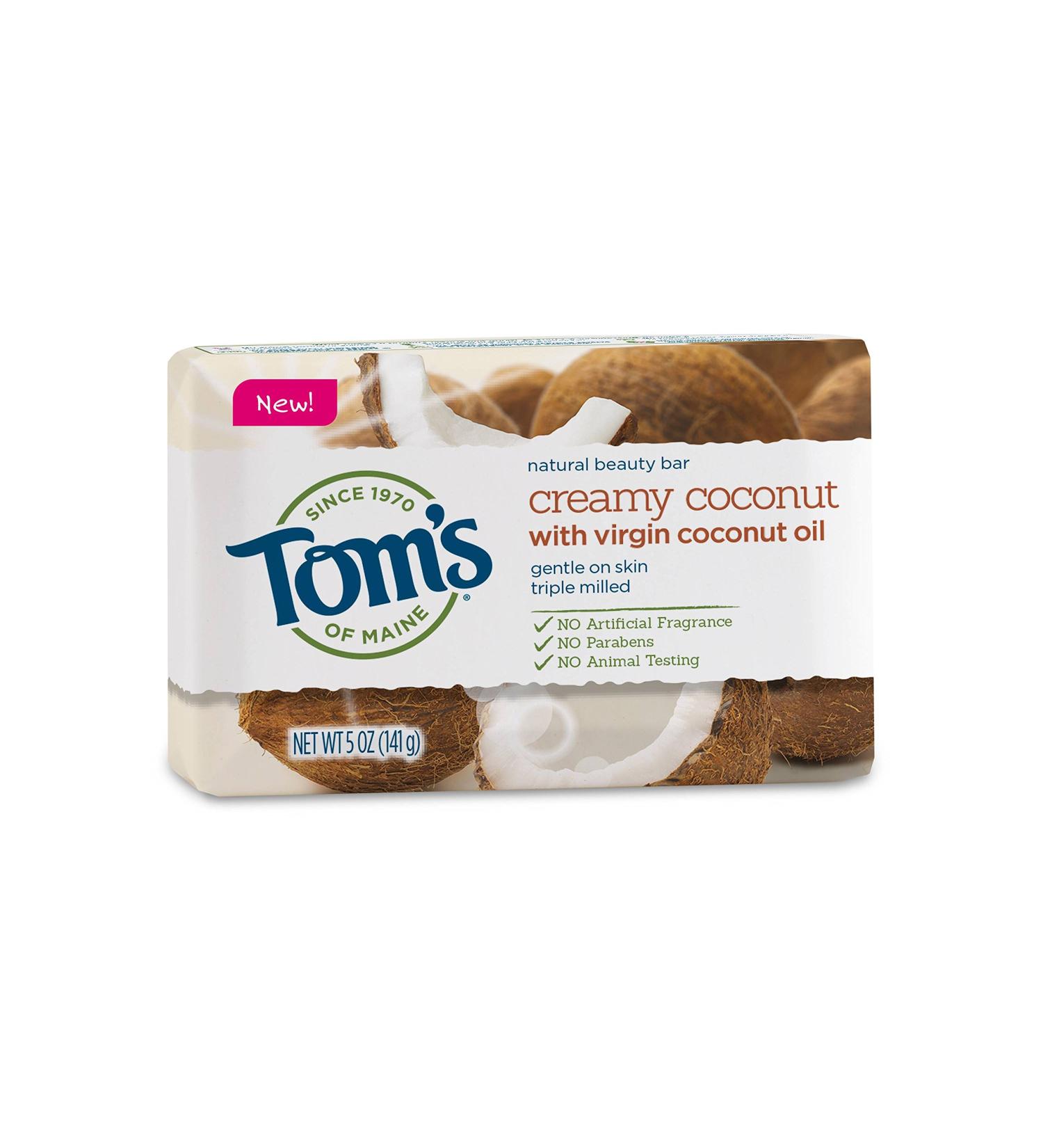 Tom's Natural Beauty Bar Soap Creamy Coconut 5 Oz (Pack of 2)