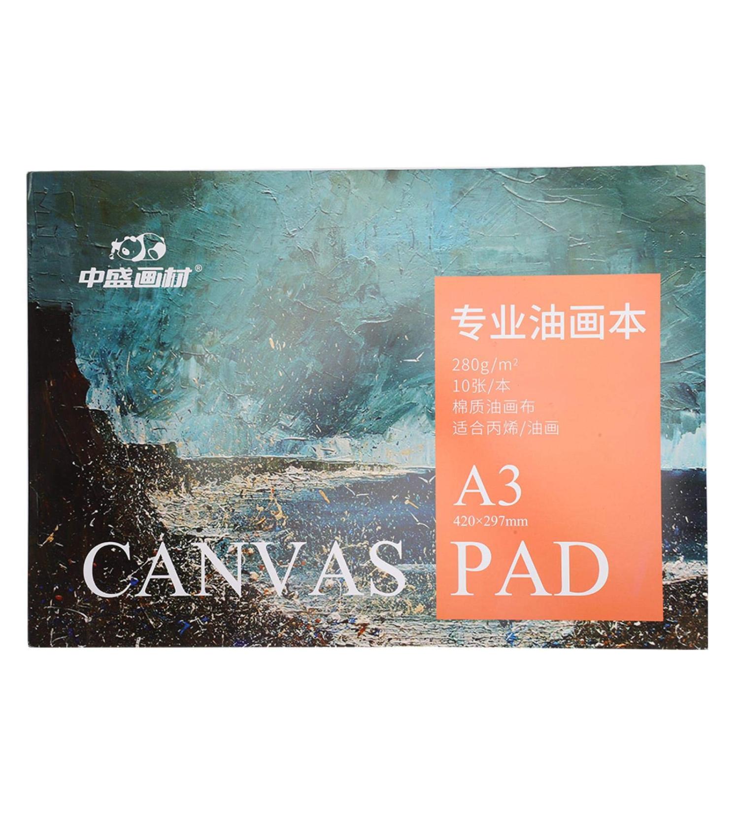 Beginner-Friendly A3 Oil Painting Paper Pad Book - Cotton Canvas Pad for Art Supplies - Buy Online on GoSupps.com