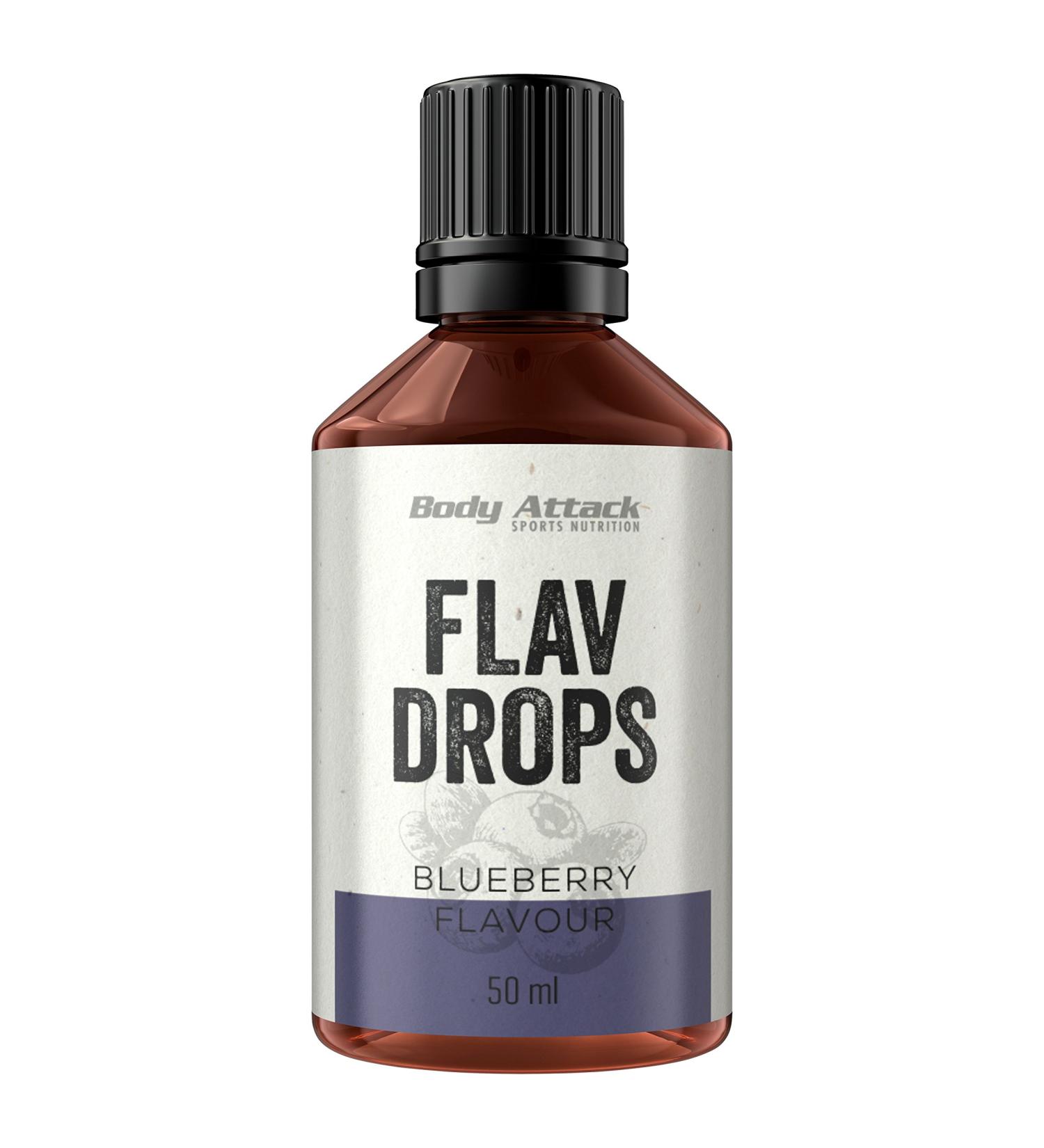 Body Attack Flavdrops Blueberry 3-Pack - Sugar-Free Vegan Aspartame-Free Flavor Drops - 150 ml Total - Buy Online on GoSupps.com