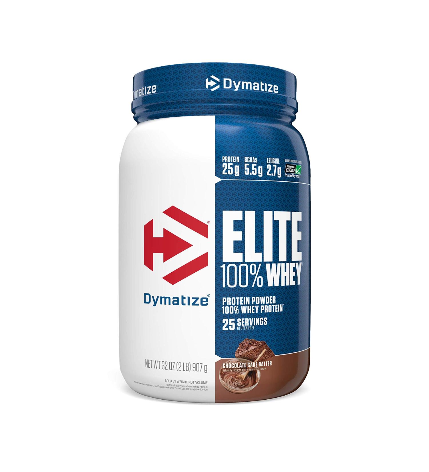 Dymatize Elite 100% Whey Protein Chocolate Cake Batter 2 lbs - Buy Online on GoSupps.com