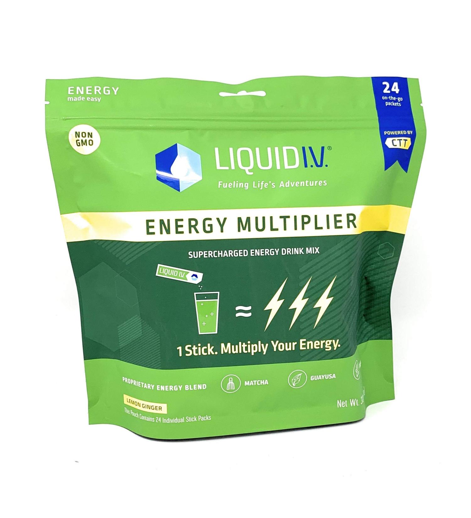 Liquid I.V. Liquid I.V. Energy Multiplier Lemon Ginger Energy Drink Mix (Net Wt 11 Ounce ) () - Buy Online on GoSupps.com