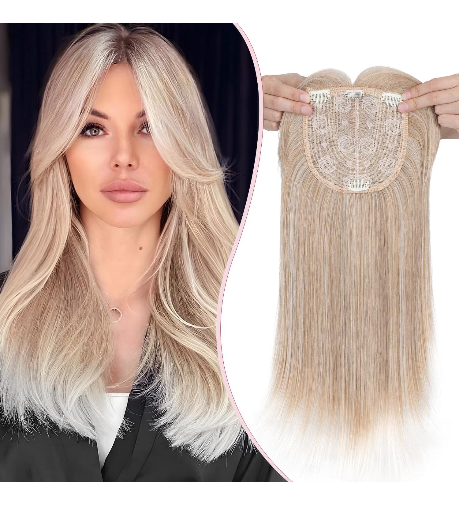 S-Noilite 18 inch Hair Topper for Thinning Hair - Big Base Topper for Hair Loss - Clip in Hair Extensions Wigs Fringe Pieces - 27MT60/60A - Buy Online on GoSupps.com