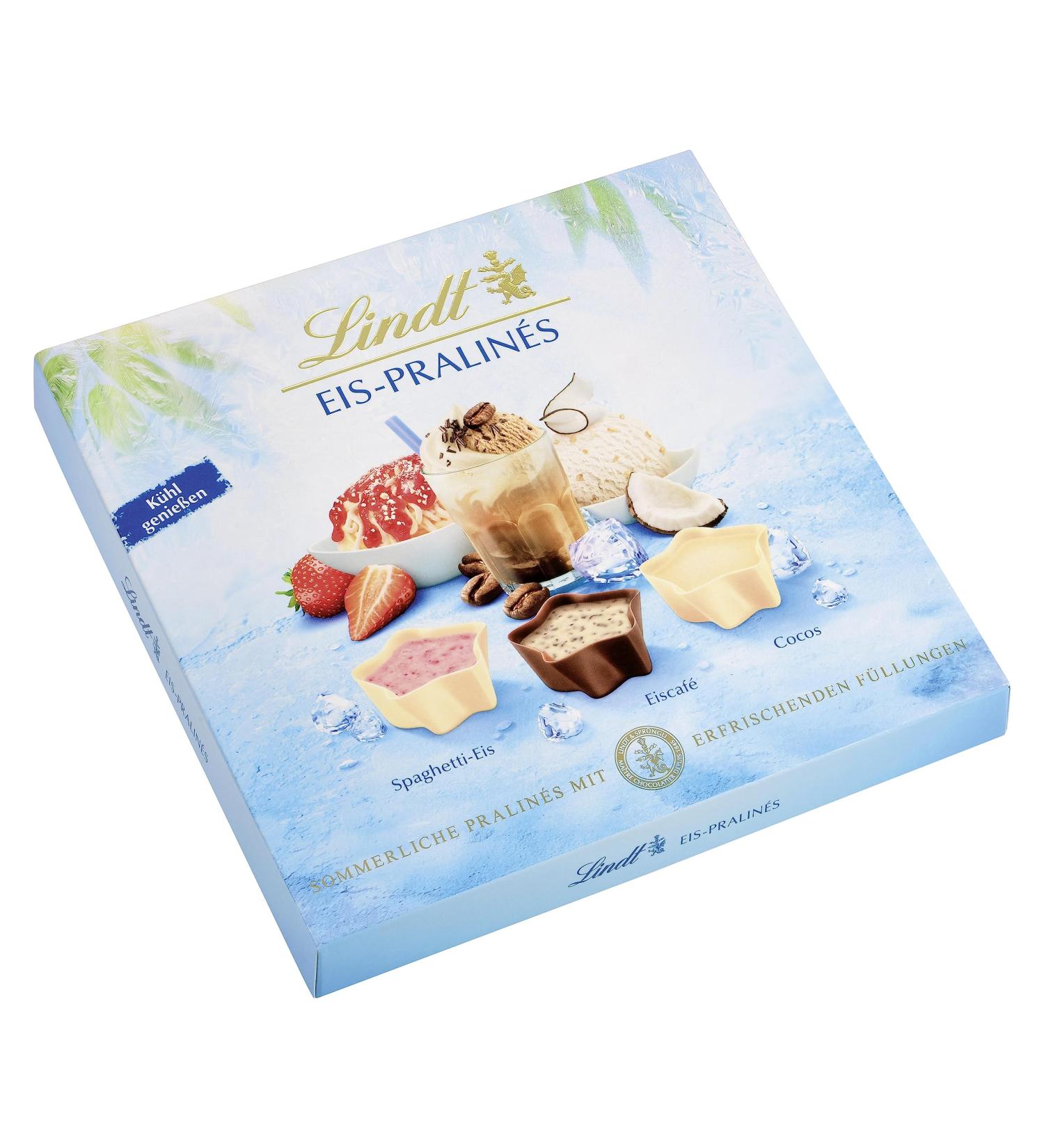 Lindt Chocolate Summer Eis Pralin s 148g | 15 Alcohol-Free Gourmet Chocolates | Perfect Praline Gift Box for Chocolate Lovers - Buy Online on GoSupps.com