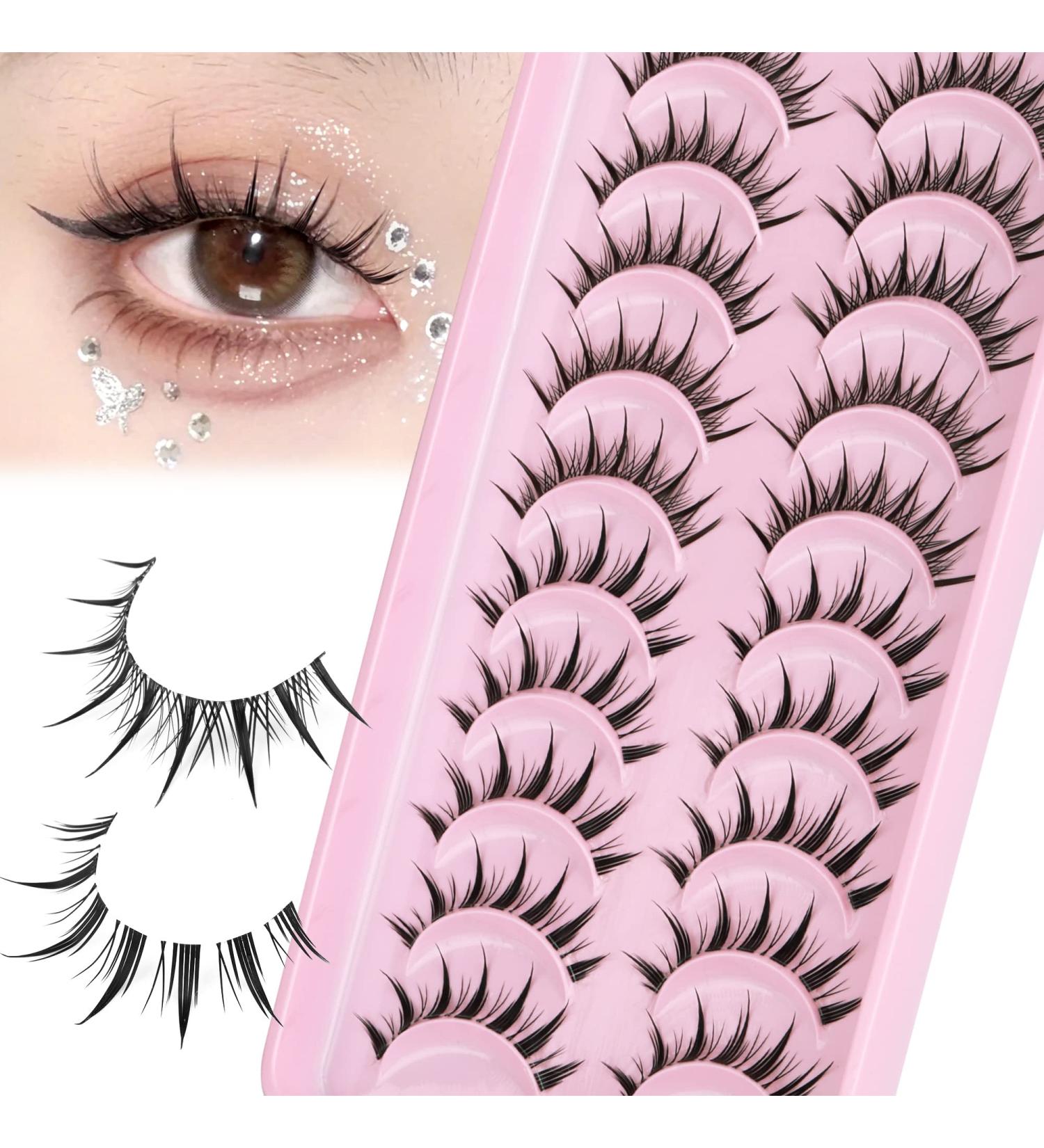 Manga Lashes Natural Look Anime 3D Asian Eyelashes - GVEFETIEE 10 Pairs - Buy Online on GoSupps.com