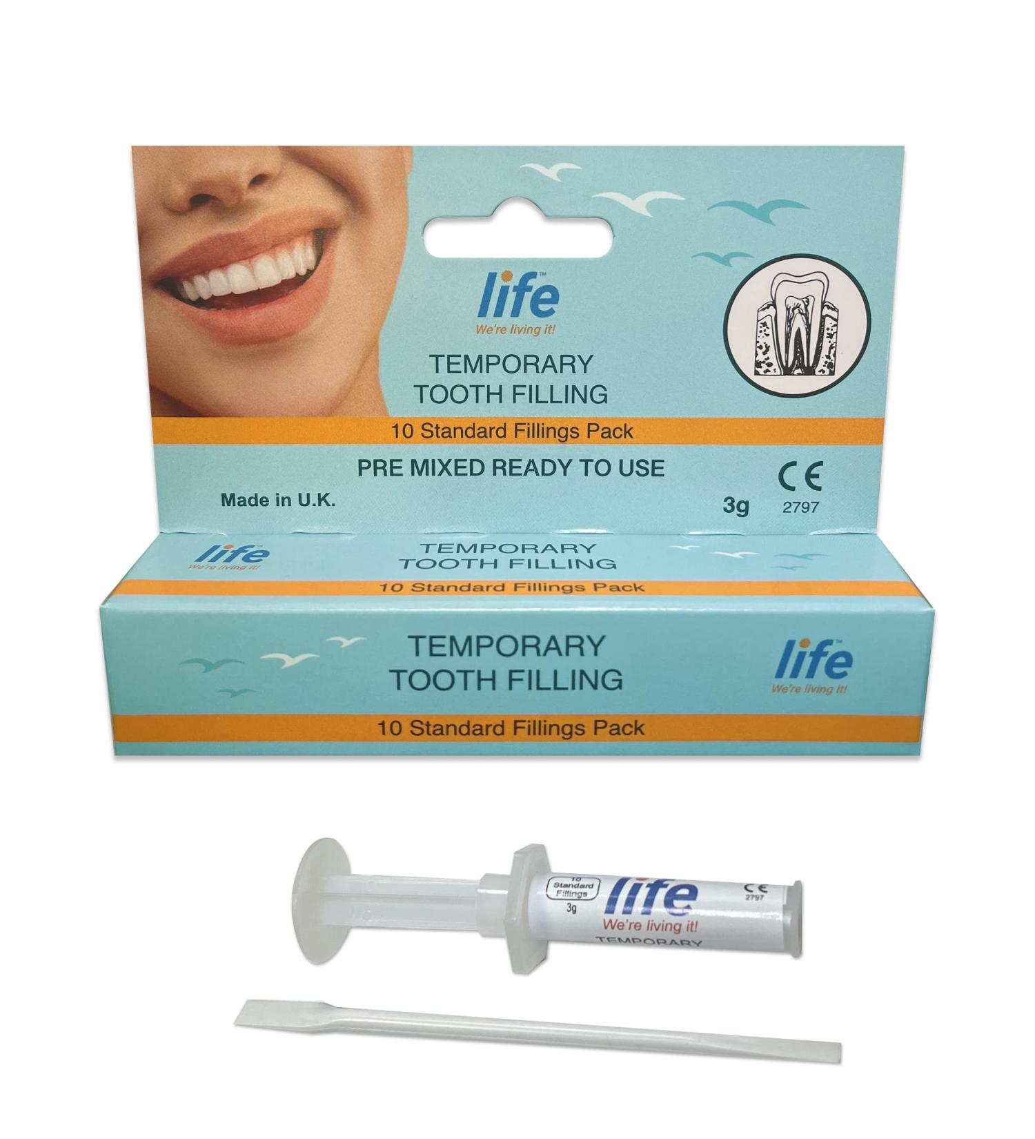 Life Healthcare Tooth Filling Repair Kit - Easy DIY Solution for 10 Fillings, No Mixing Required - Made in UK - Buy Online on GoSupps.com