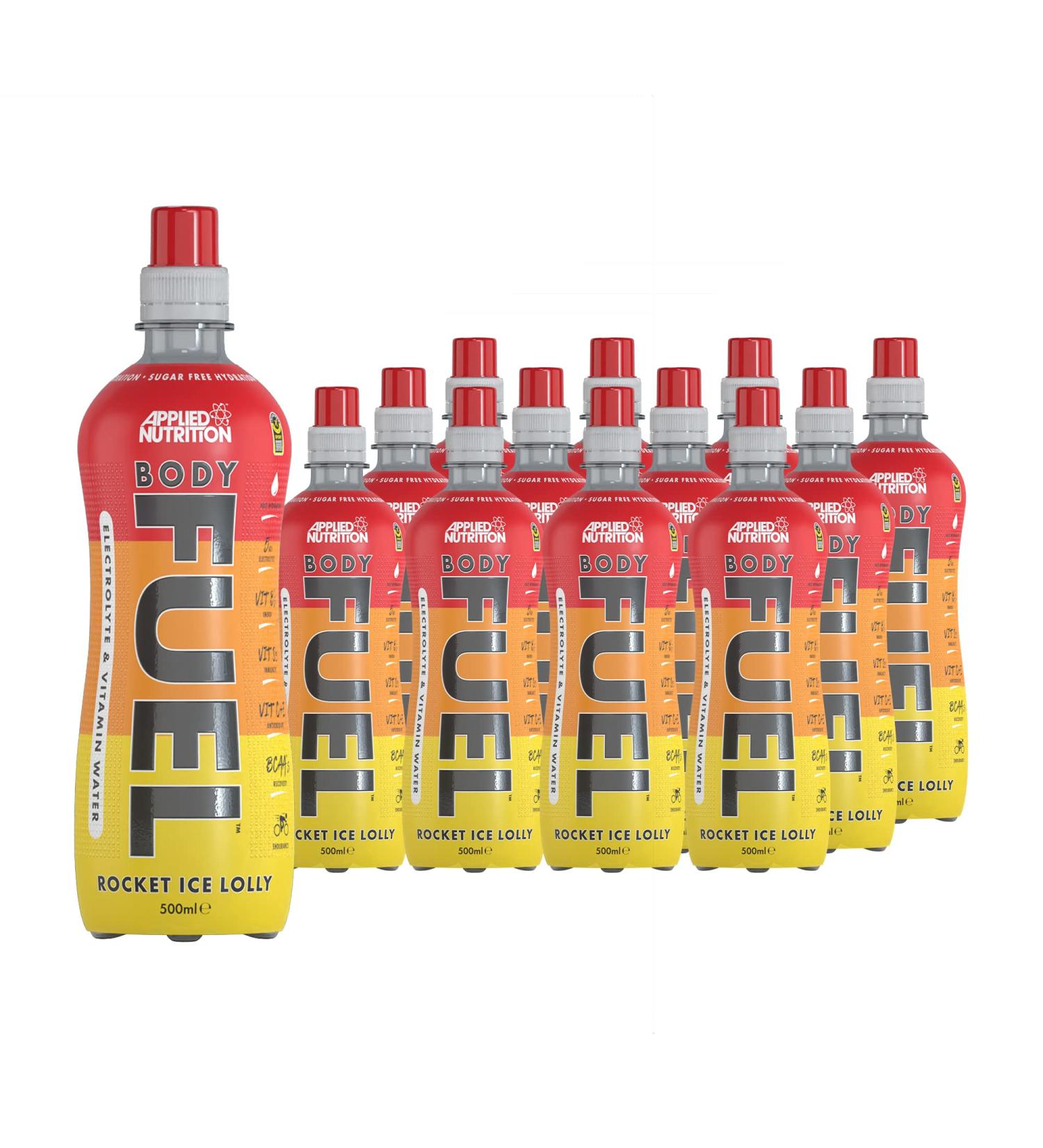 Applied Nutrition BodyFuel Electrolyte Water - Rocket Ice Lolly Flavor (12 x 500ml) - Buy Online on GoSupps.com