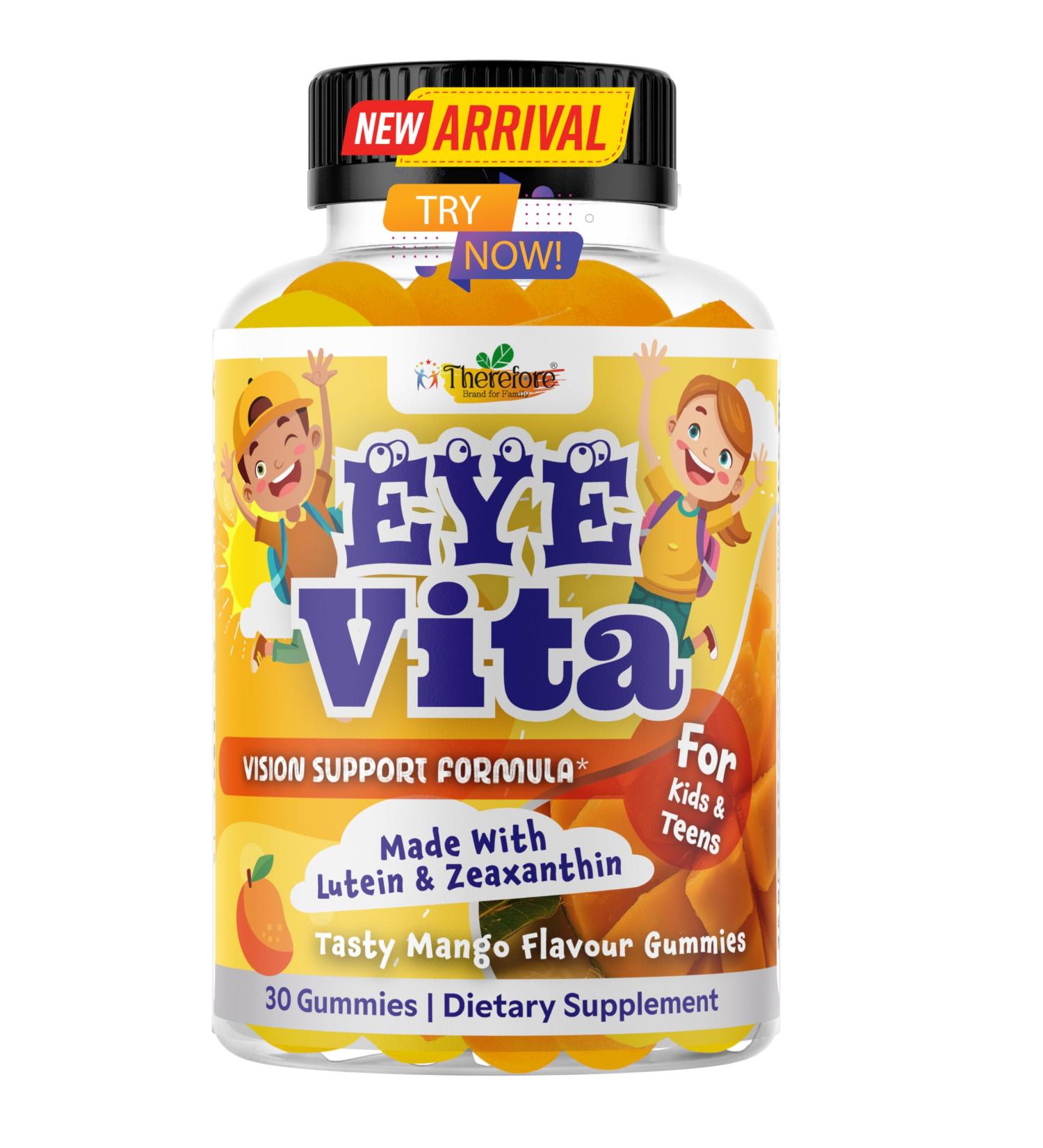 Kids Eye Vitamins - Eye Health Gummy for Kids & Teens Lutein Gummies 12mg with Zeaxanthin 30 Easy-to-Chew Mango Flavor Gummies - Natural Vegan and Non-GMO Formula - Buy Online on GoSupps.com