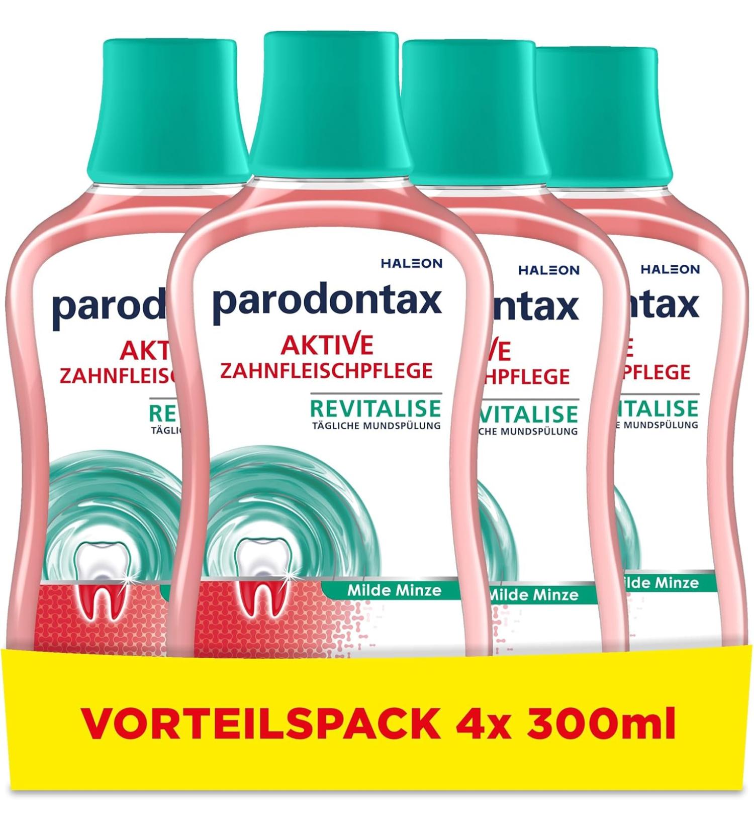 Parodontax Mouthwash Fresh Mint - Daily Gum Care - 4x300ml | Optimal Oral Health - Buy Online on GoSupps.com