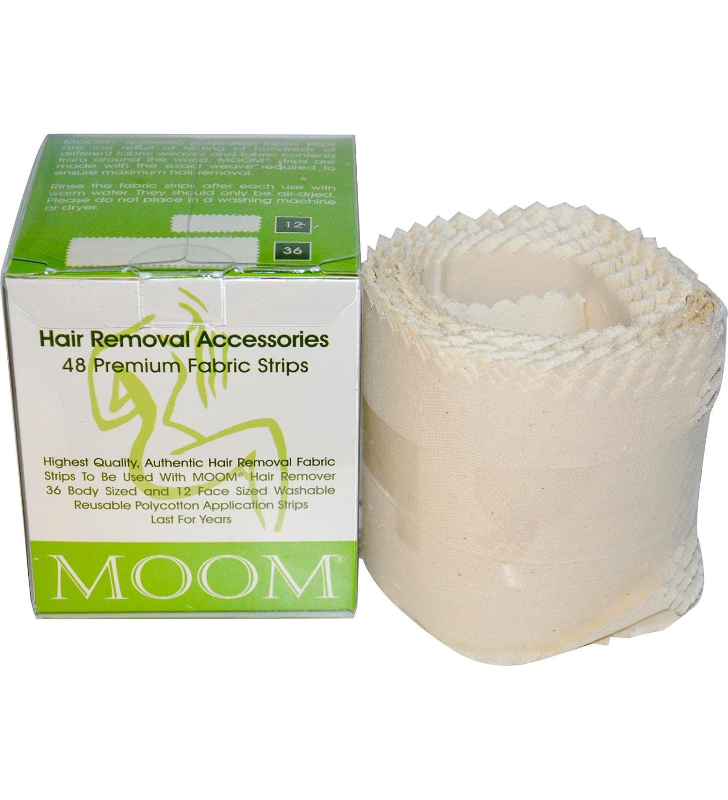 Moom Hair Removal Accessories Premium Fabric Strips 48 Strips