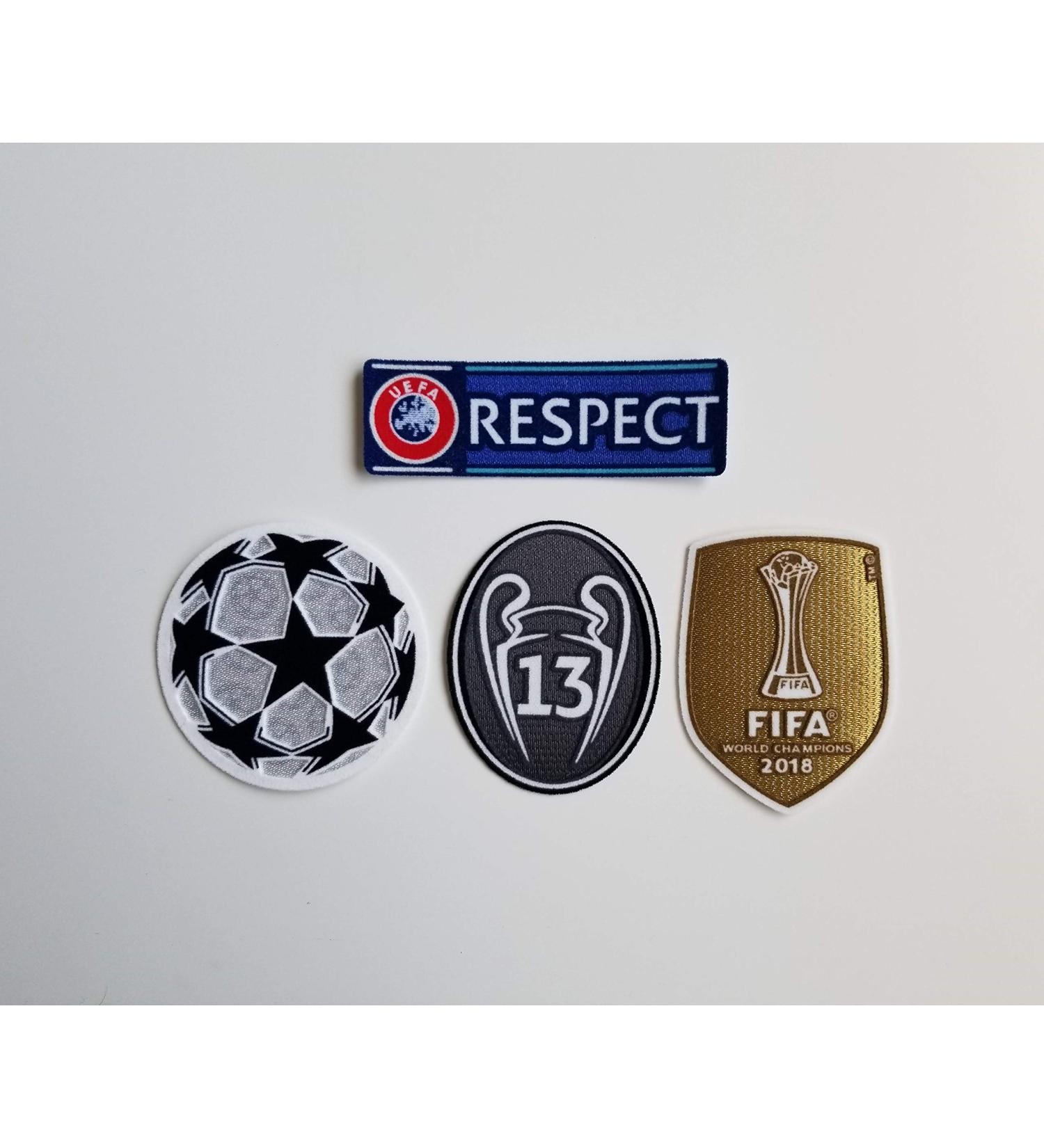 2018 UEFA Champions League Real Madrid Set Soccer Patch 13 Trophy Respect Bale Benzema Hazard