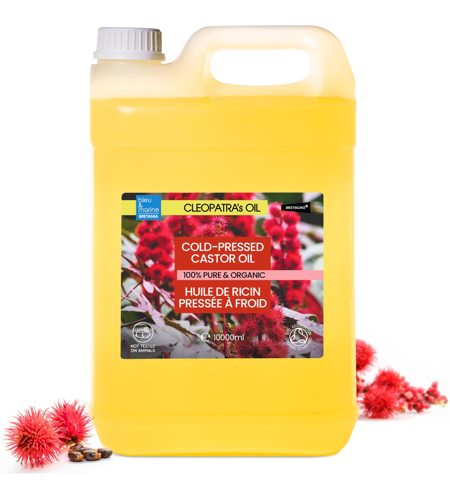 blue & navy Bretania - Organic Castor Oil 10L | Stimulates Hair Growth Beard Eyelashes Eyebrows | Anti-wrinkle Face Care | Strengthens Nails | Natural Makeup Remover Transparent 10 l (Pack of 1) - Buy Online on GoSupps.com