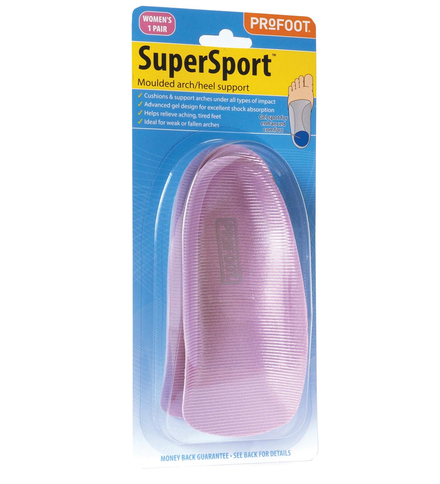 PROFOOT Super Sport Moulded Arch/Heel Support Women - Cushions & Supports Arches - Support Insoles