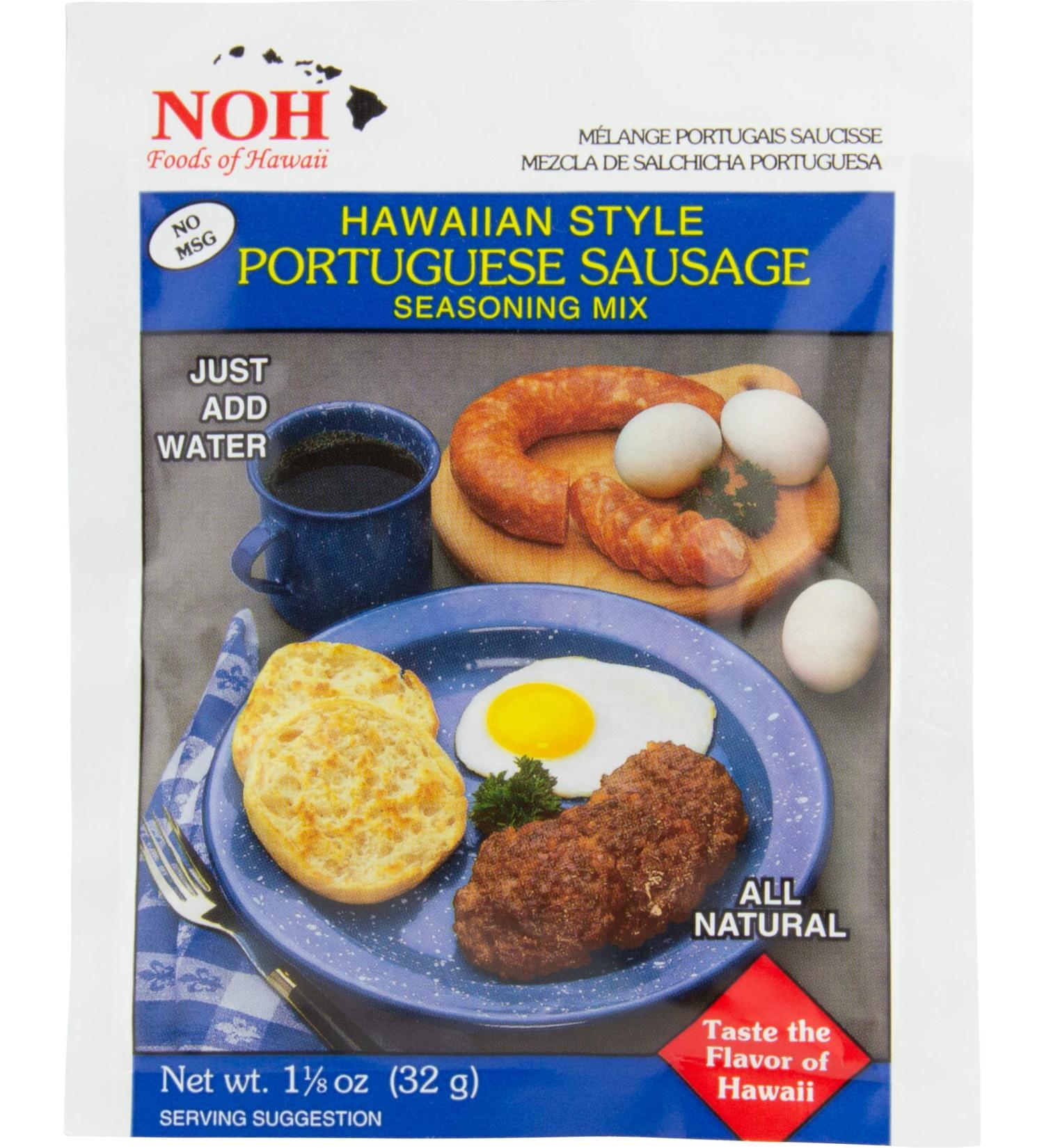 NOH Hawaiian Portuguese Sausage Seasoning Mix 1.125 oz - Authentic Flavor for Your Dishes - Buy Online on GoSupps.com