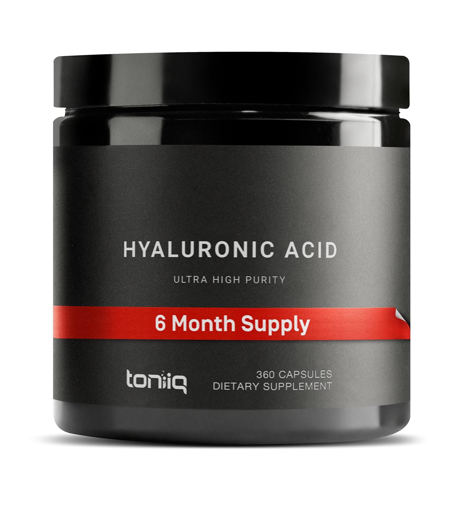 Hyaluronic Acid Supplements Lab Tested 95% Ultra High Purity Fermented and Bioavailable with Vitamin C Third Party Lab Tested 360 Capsules 360 Count (Pack of 1) - Buy Online on GoSupps.com