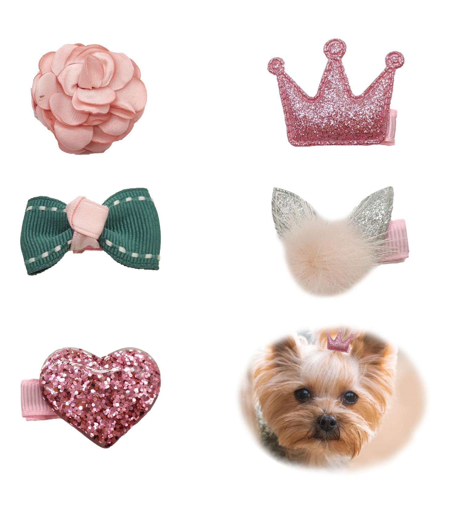 Buy Hayaww 5 PCs Dog Hairpins & Clips - Pink Pet Accessories for Small Dogs & Cats - Buy Online on GoSupps.com