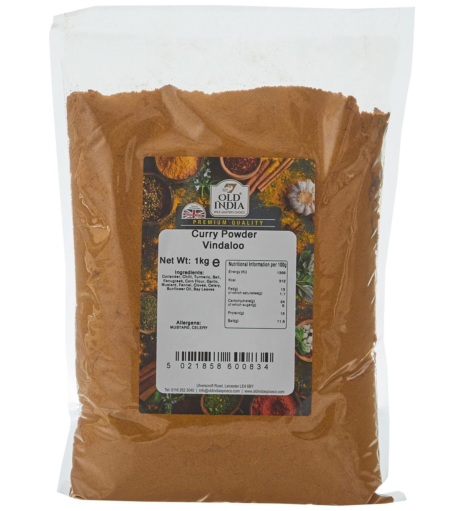 Old India Curry Powder Vindaloo 1kg - Authentic Blend for Spicy Indian Cuisine - Buy Online on GoSupps.com