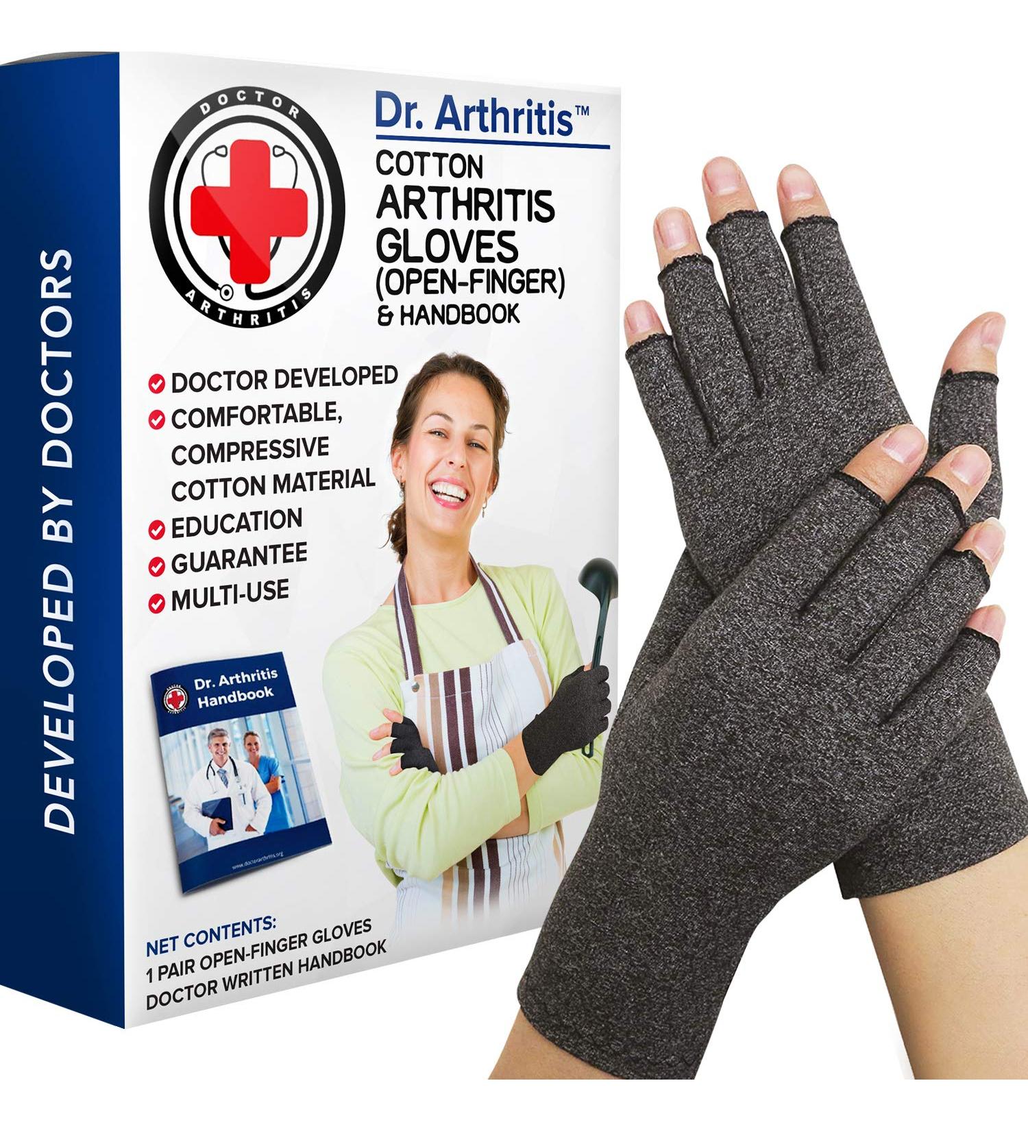 Dr. Arthritis Compression Gloves - Arthritis Pain Relief & Wrist Support - 1 Pair Medium - Buy Online on GoSupps.com