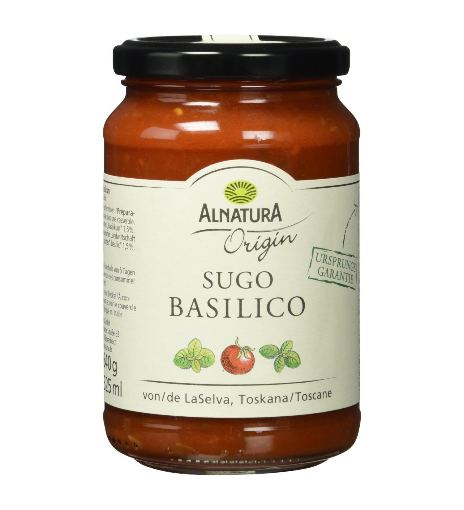 Alnatura Bio Origin Sugo Basilico 325ml - Organic Tomato Sauce (340g) - International Shipping Available - Buy Online on GoSupps.com