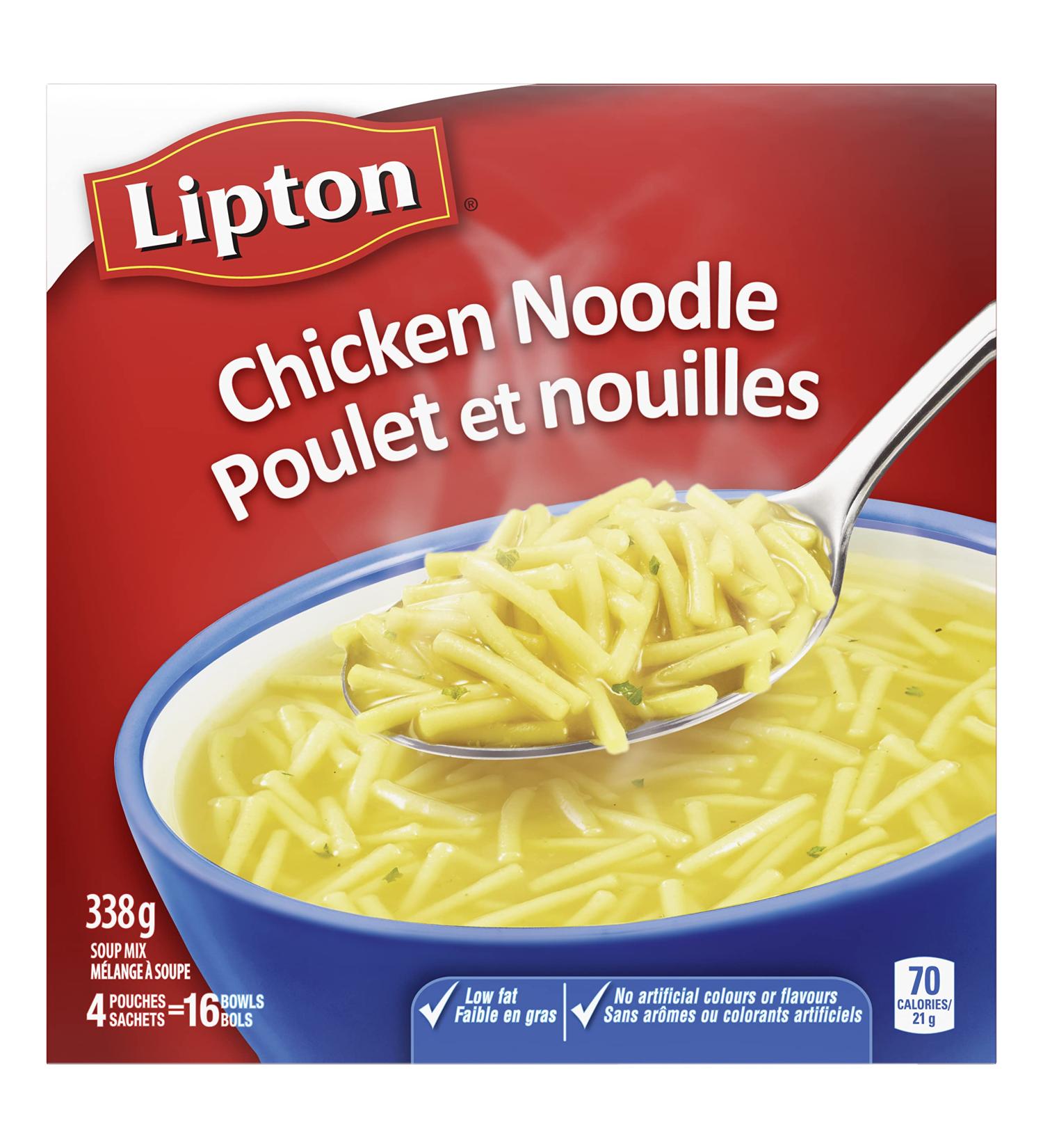 Lipton Dry Soup Mix For An Easy Delicious Classic Noodle Soup Chicken Noodle Low Fat And No Artificial Flavours 338 g 338 g (Pack of 1) - Buy Online on GoSupps.com