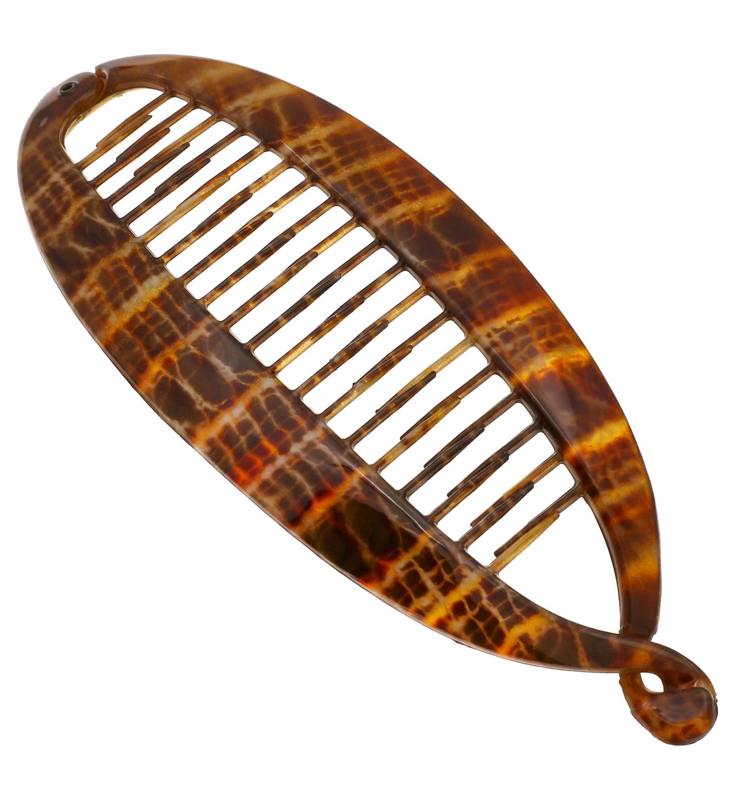 Camila Paris CP3097 Large Banana Clip Hair Comb - 7 Inch Flexible Clip for Thick Hair, Brown - Made in France - Buy Online on GoSupps.com