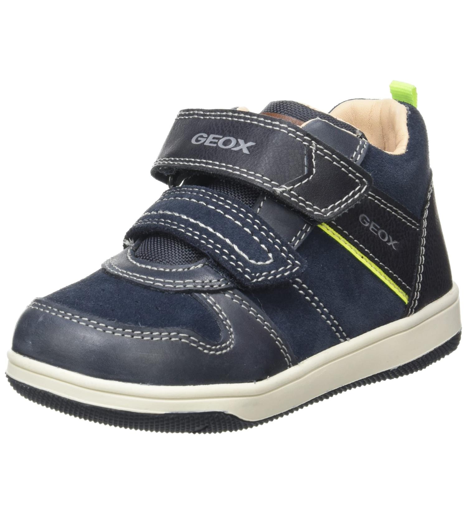 Geox Baby Girls B New Flick F Trainers - Navy Fluo Yellow - Size 5 UK Child - Buy Online on GoSupps.com