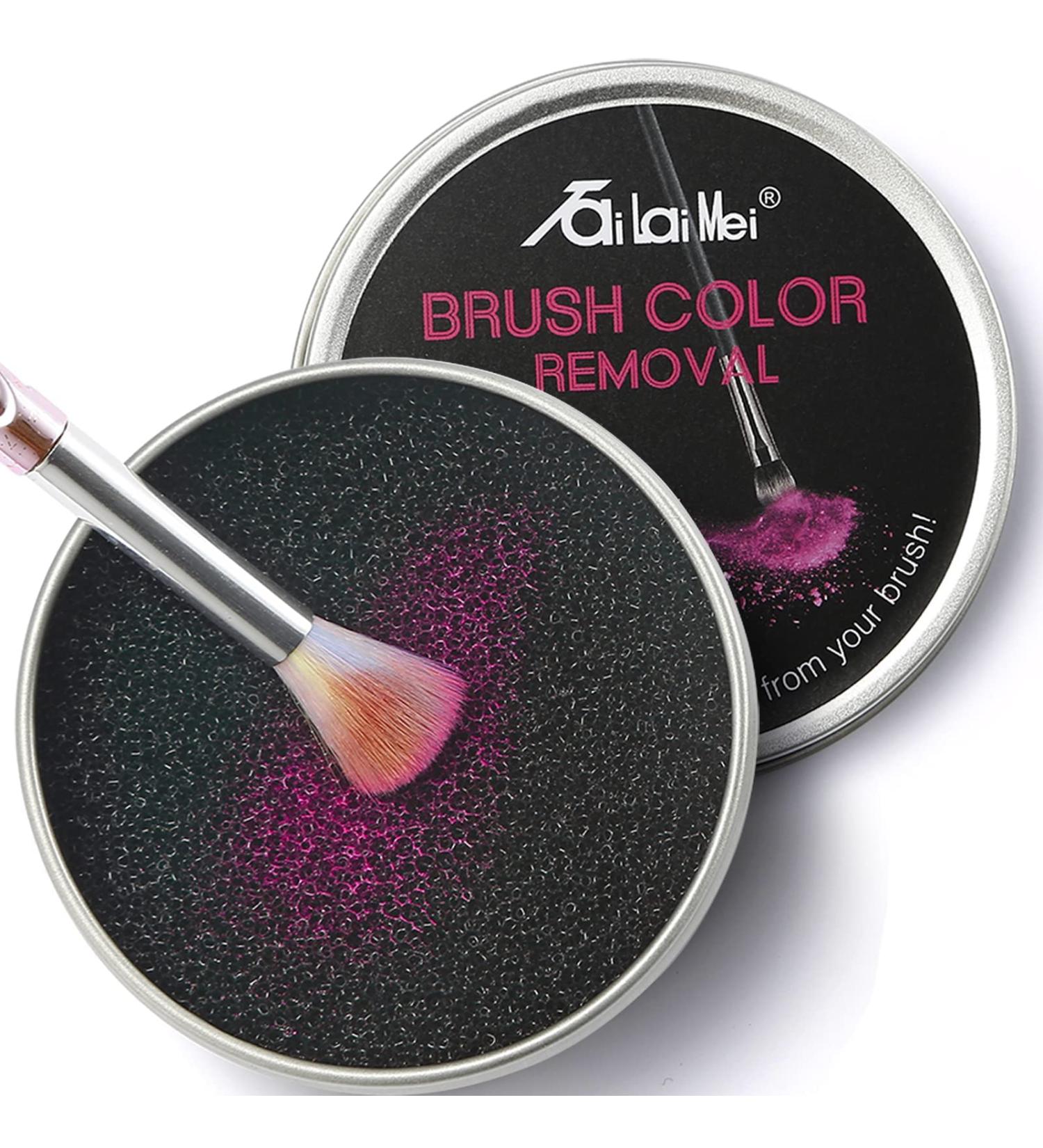 TailaiMei Color Removal Cleaner Sponge - Quick & Easy Makeup Brush Cleaning Solution - No Water or Chemicals Needed - Instantly Switch Eyeshadow Colors - Black - Buy Online on GoSupps.com