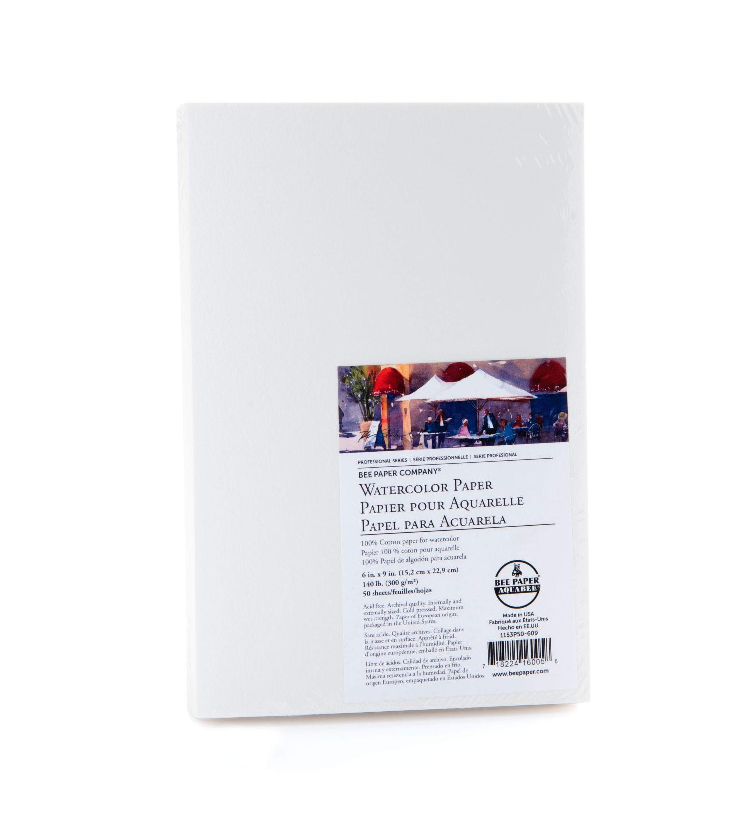 Bee Paper 6" x 9" Watercolor Paper Pack  140lb  50 Sheets 6-inch x 9-inch  50 Sheet Pack - Buy Online on GoSupps.com