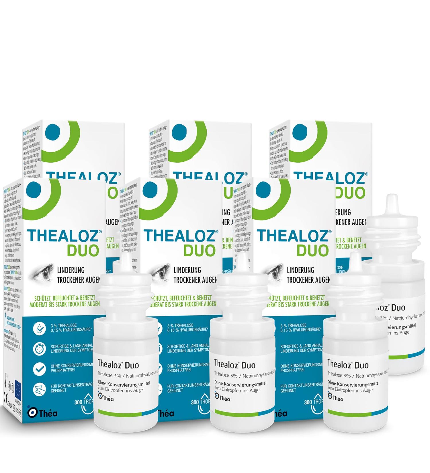 Thealoz duo eye drops 10ml - in dry eyes for protection for moistening and wetting the eye for moderate to severe symptoms