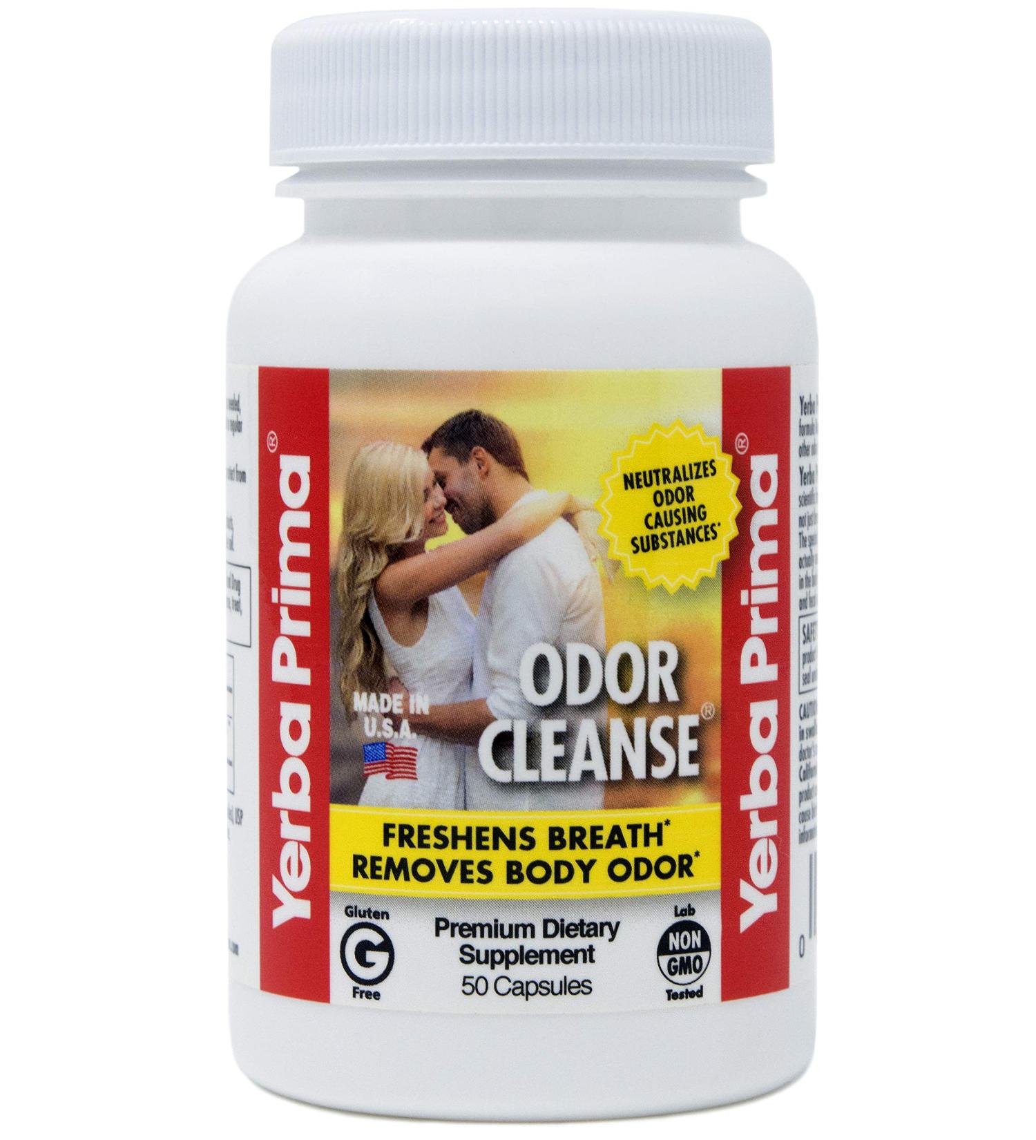Yerba Prima Odor Cleanse Capsules - 50 Count - Buy Online on GoSupps.com