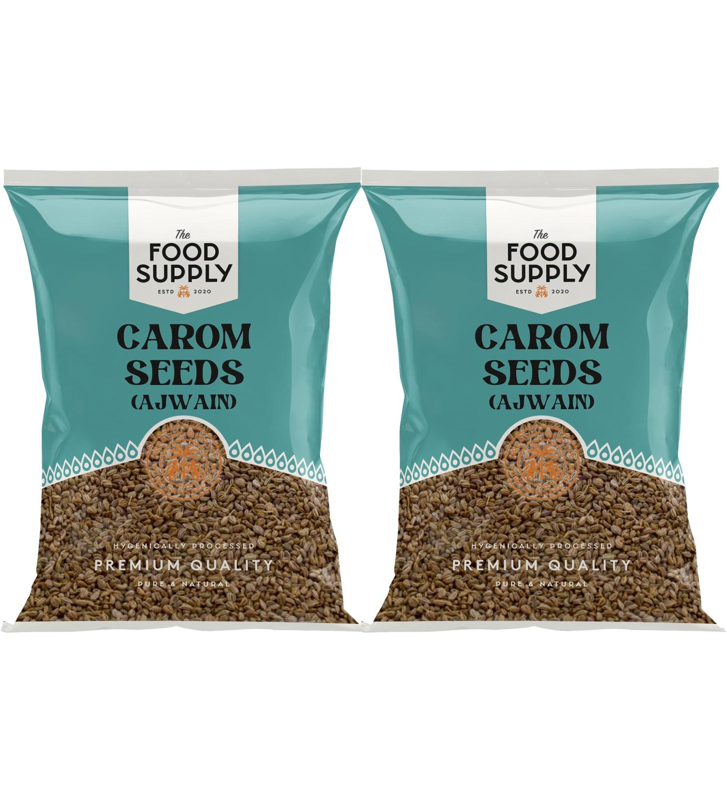 Carom Seeds 2x100g Ajwain Seeds Caraway seeds - Finest Premium Quality | 100% All Natural | No additives Ajwain Caraway Seeds 2x100g