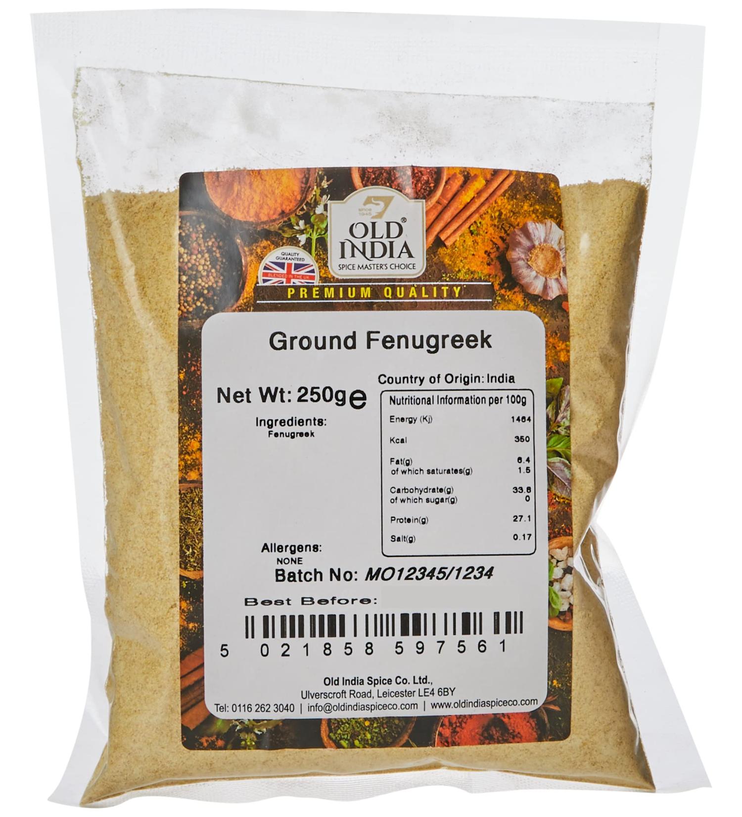 Old India Ground Fenugreek 250g - Premium Quality Spice for Authentic Flavors - Buy Online on GoSupps.com