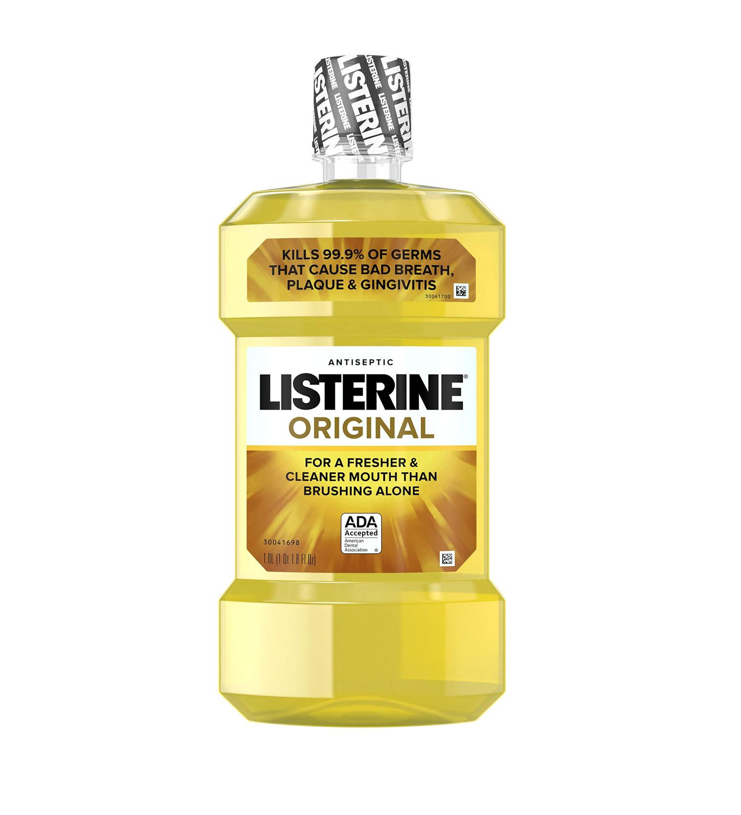 Listerine Original Antiseptic Mouthwash - Fight Bad Breath, Plaque & Gingivitis 1L - Buy Online on GoSupps.com